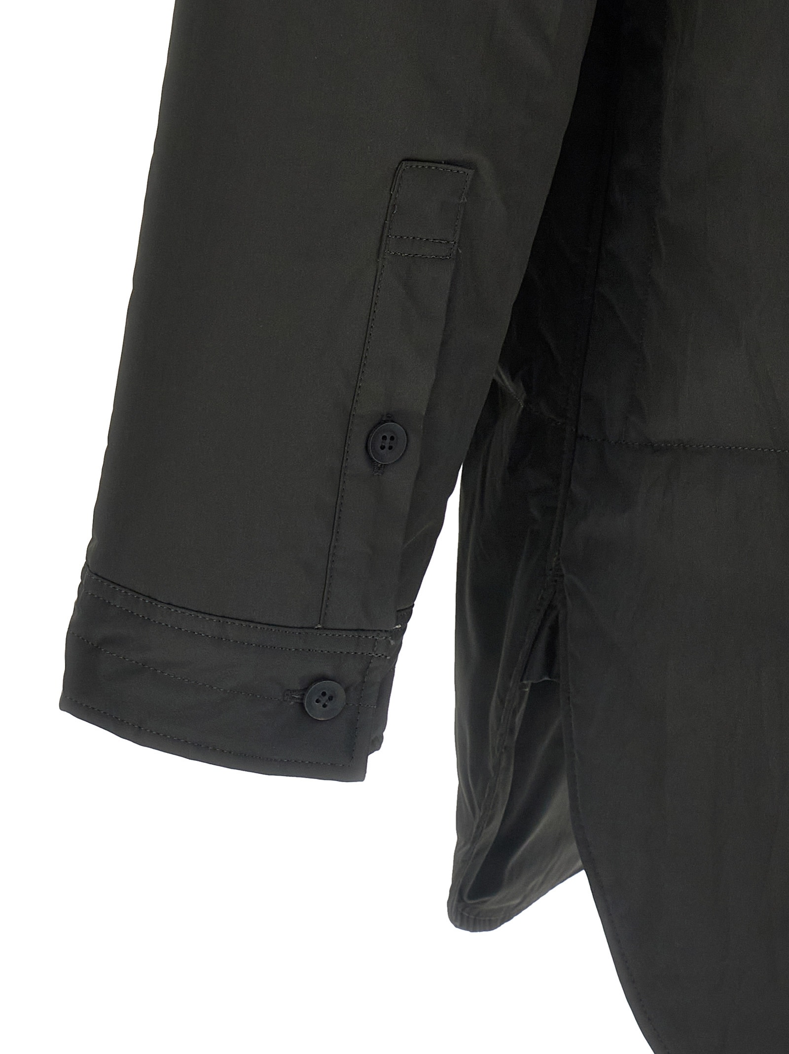 Yohji Yamamoto Padded Overshirt Shirt And Blouse Black In Black