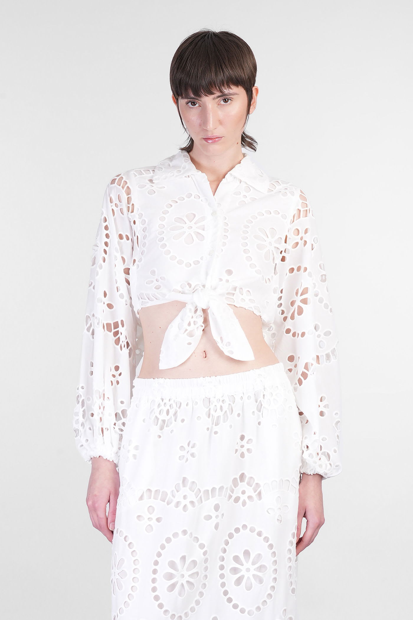 Mc2 Saint Barth Febe Shirt In White Cotton
