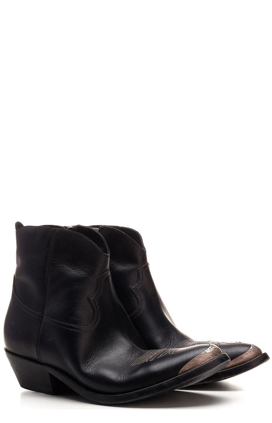 Shop Golden Goose Young Ankle Boots In Black