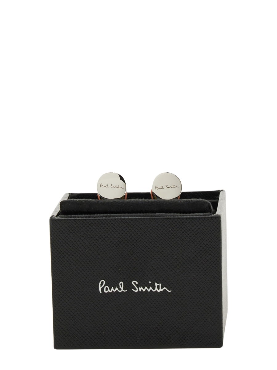 Shop Paul Smith Cufflinks With Logo In Multicolour