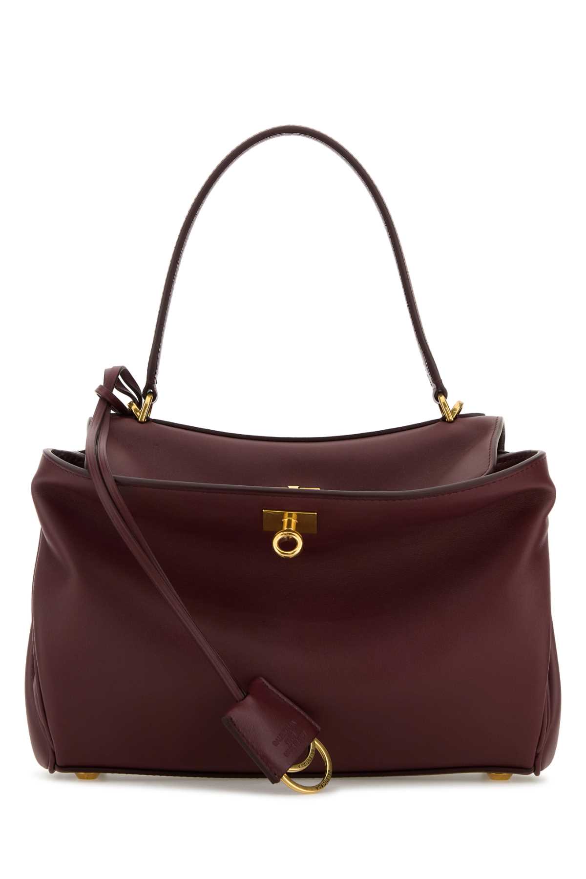 Burgundy Leather Small Rodeo Handbag