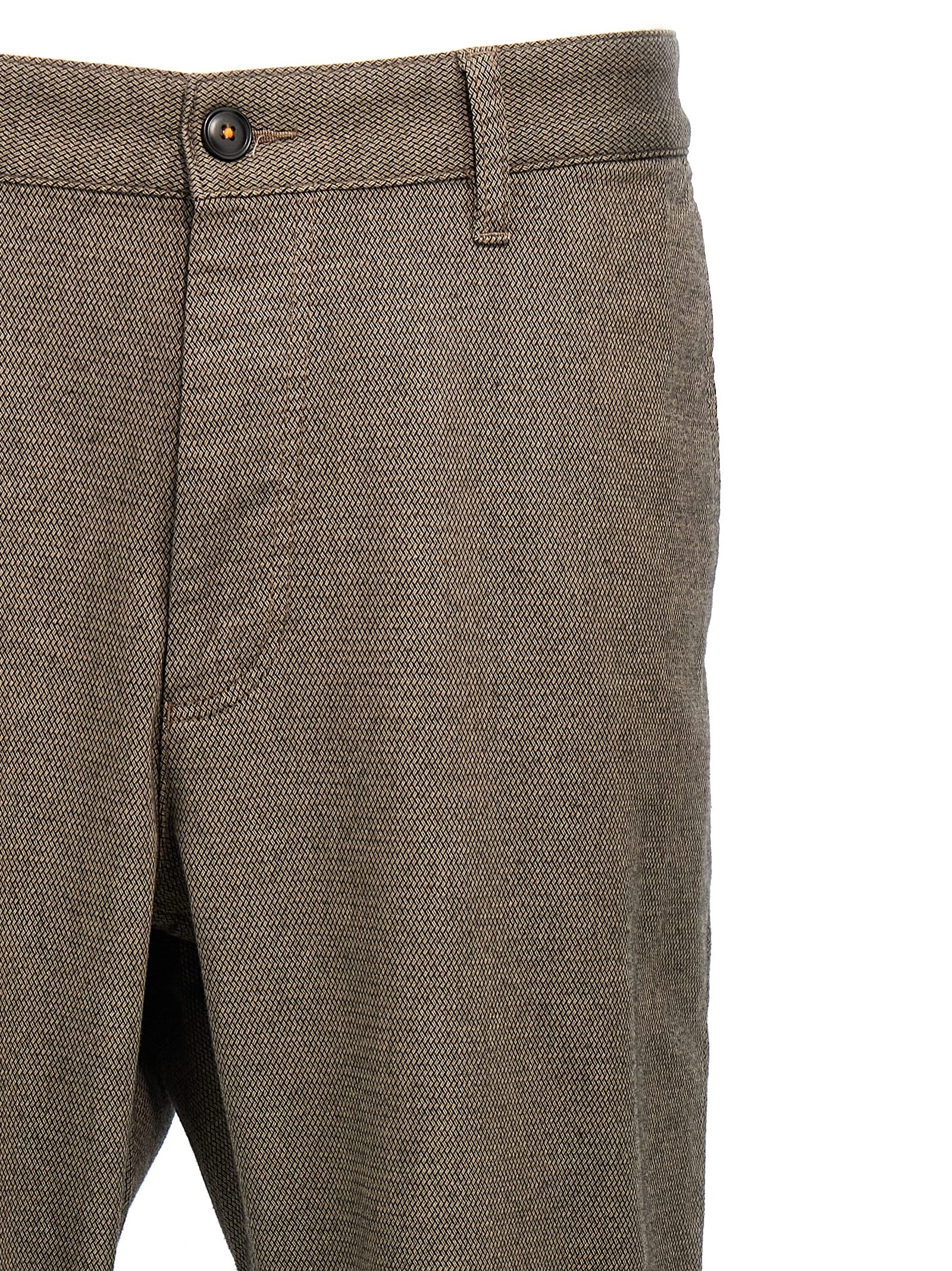 Hugo Boss Tapered-leg Trousers In Brown