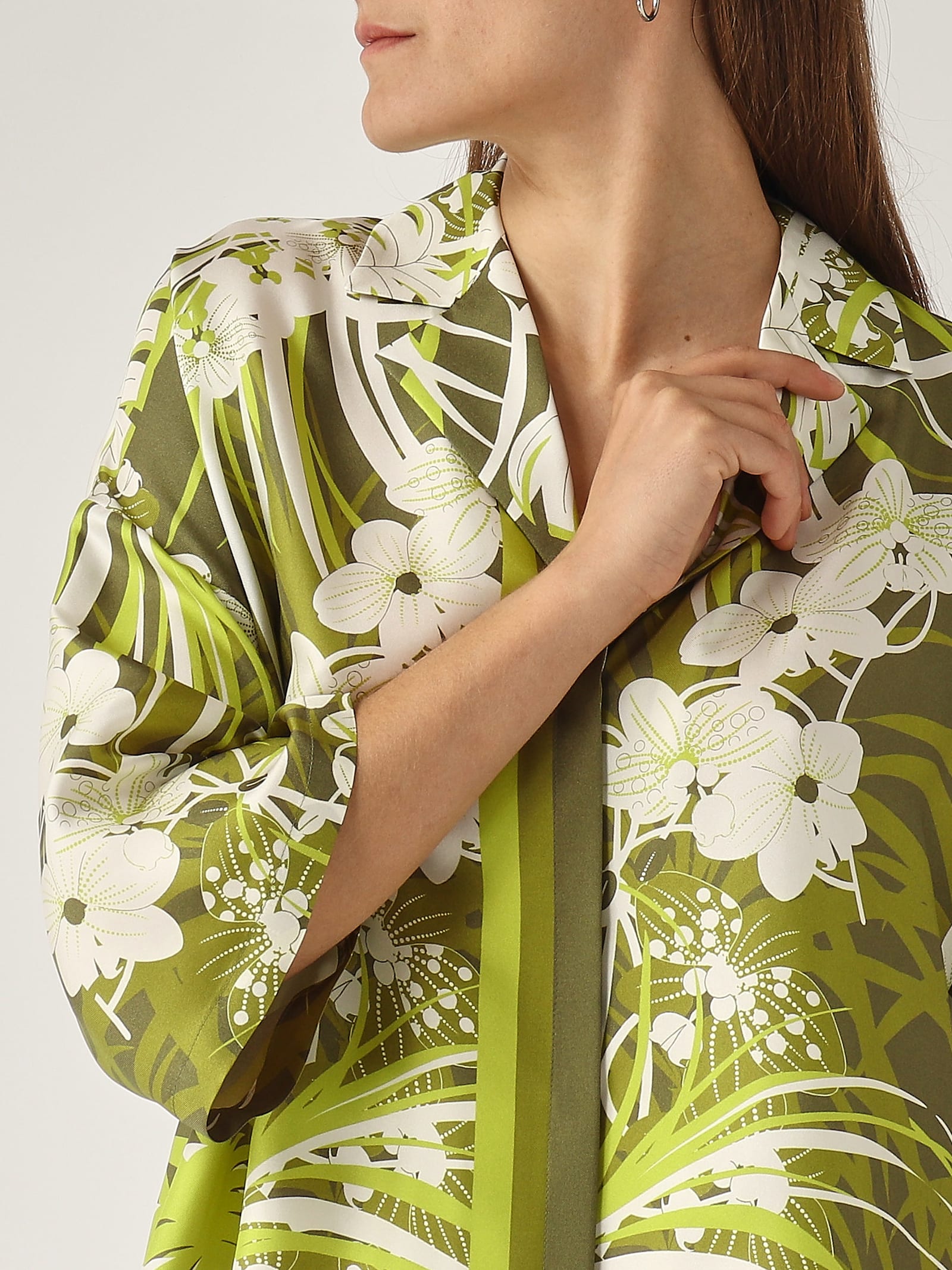 Max Mara Studio Shirt Woman Beige In Green