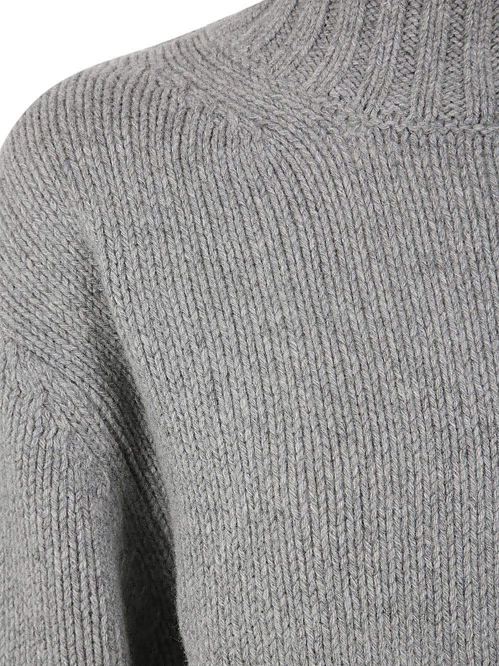 Shop Nuur Long Sleeves Turtle Neck Sweater In Grey