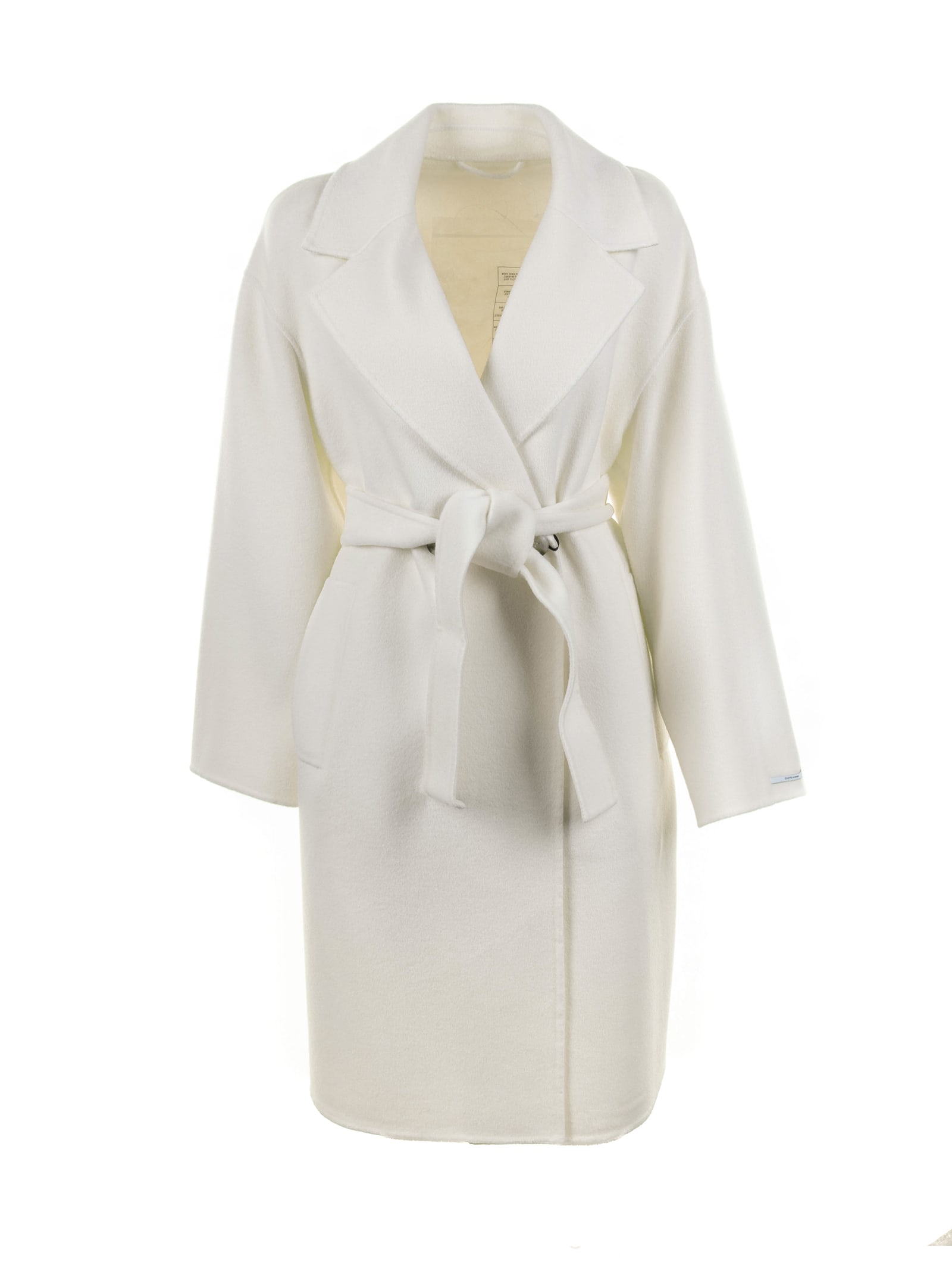 Womens Cream Coat With Belt