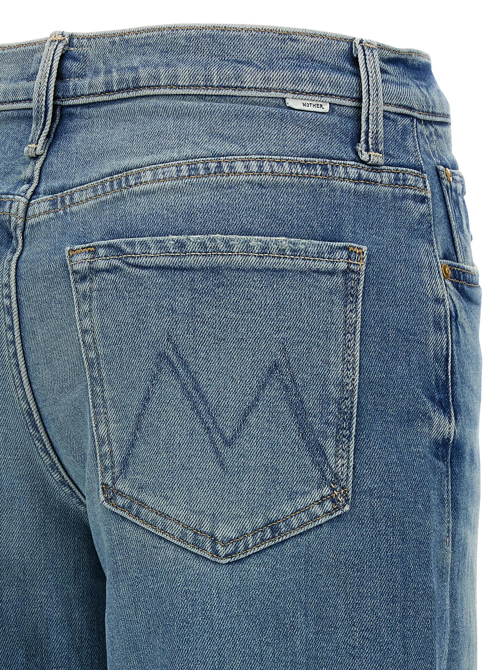 Mother The Spinner Zip Sneak Jeans In Blue