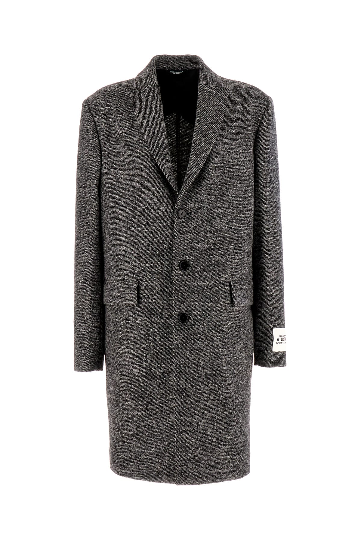 Shop Dolce & Gabbana Multicolor Wool Coat In S9000