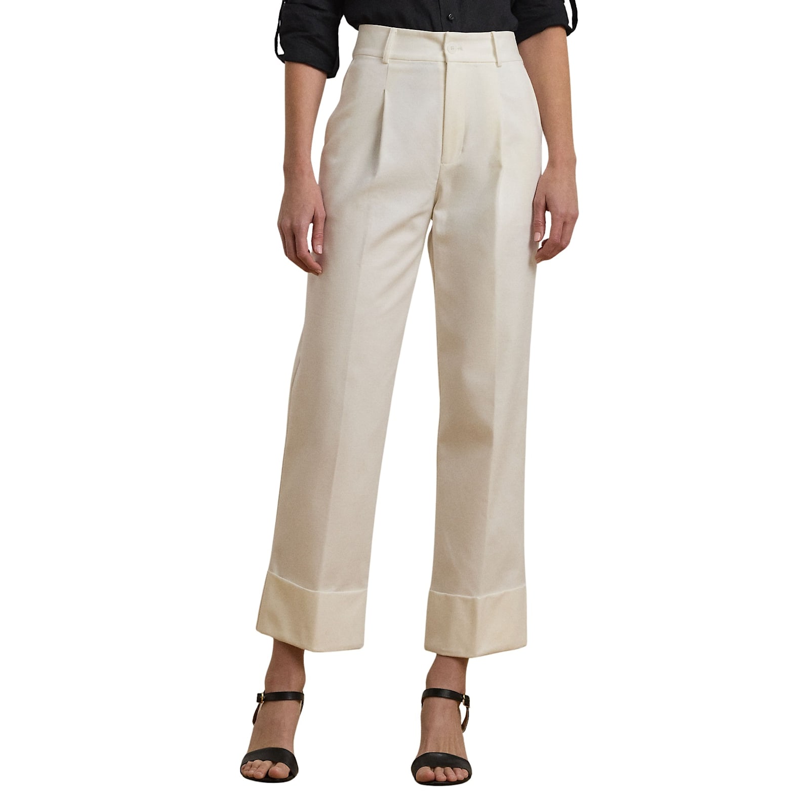 Shop Ralph Lauren Zeeya Ankle Flat Front In White