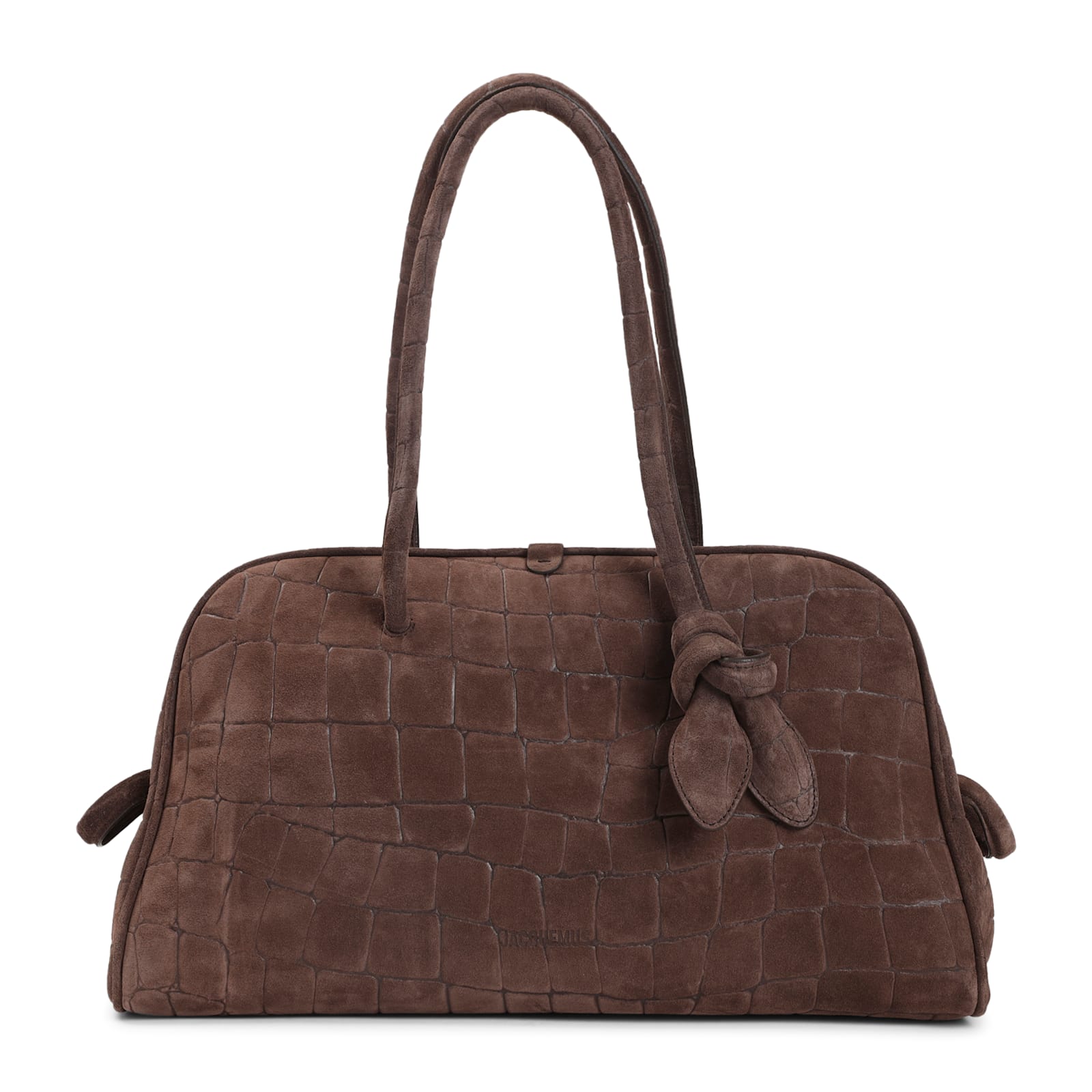 Jacquemus Womens Dark Brown Le Turismo Embossed Leather-suede Shoulder Bag In Brown
