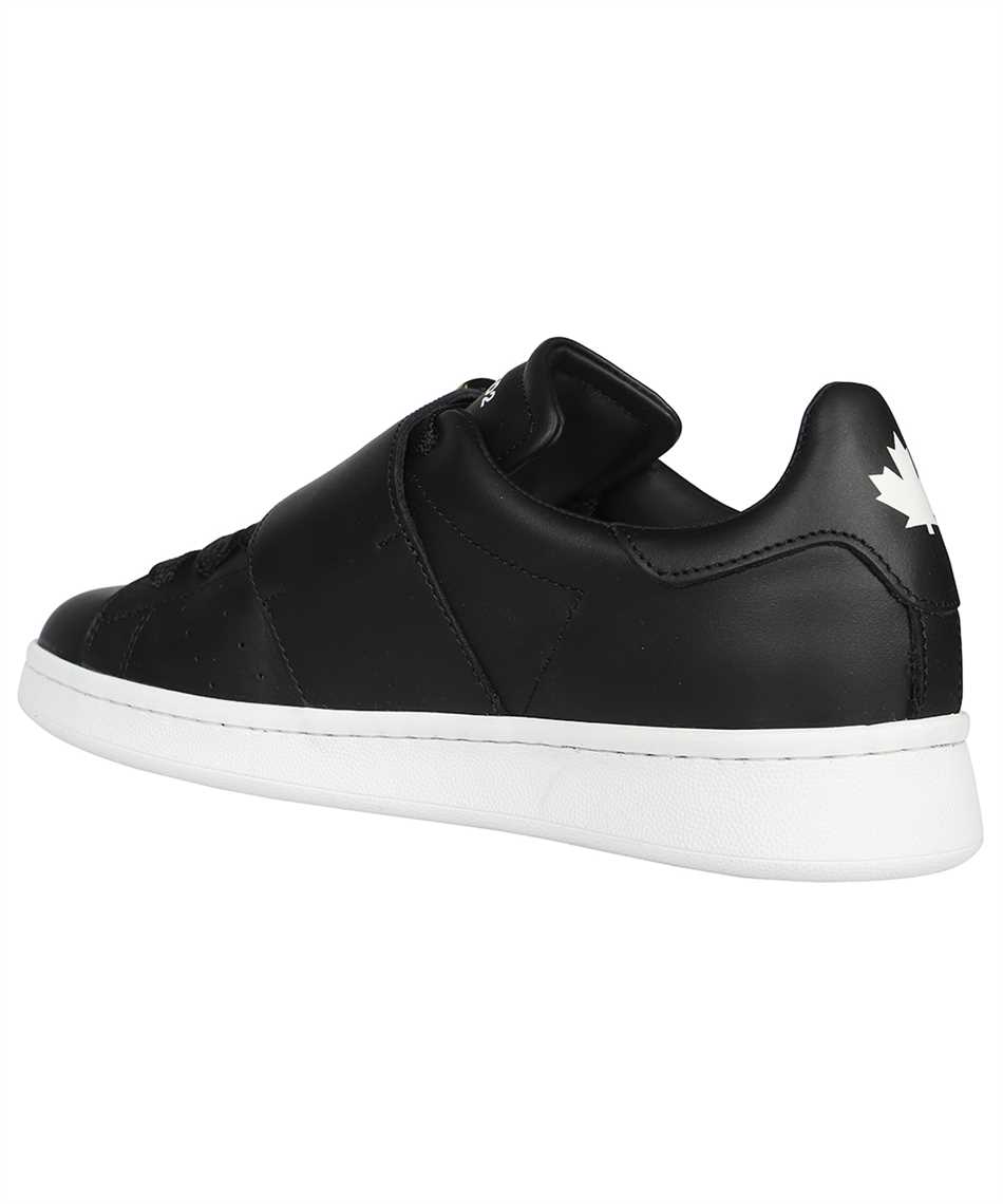 Shop Dsquared2 Leather Low-top Sneakers In Black