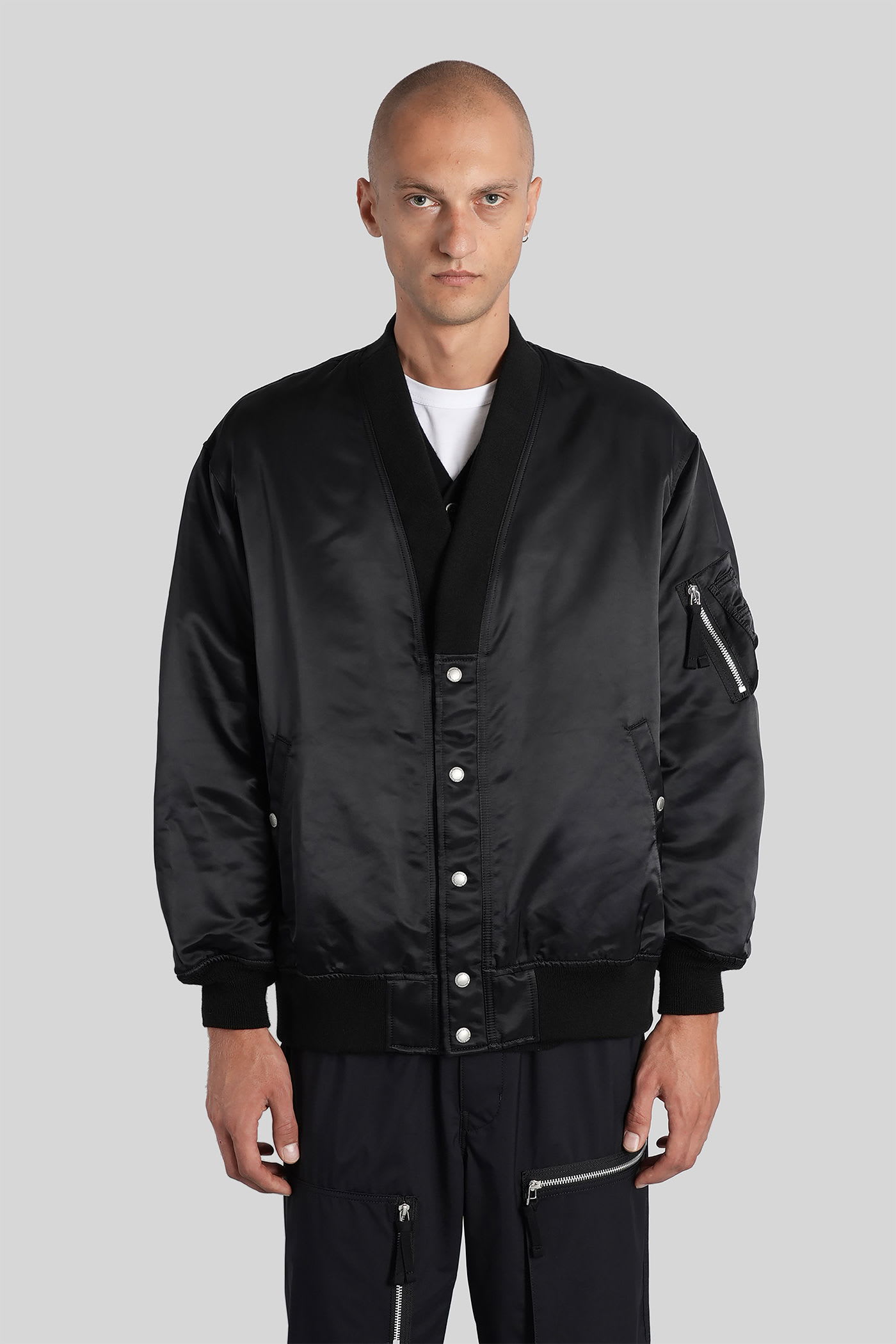 Comme Des Garçons Homme Deux Bomber Jacket In Black Nylon In Black
