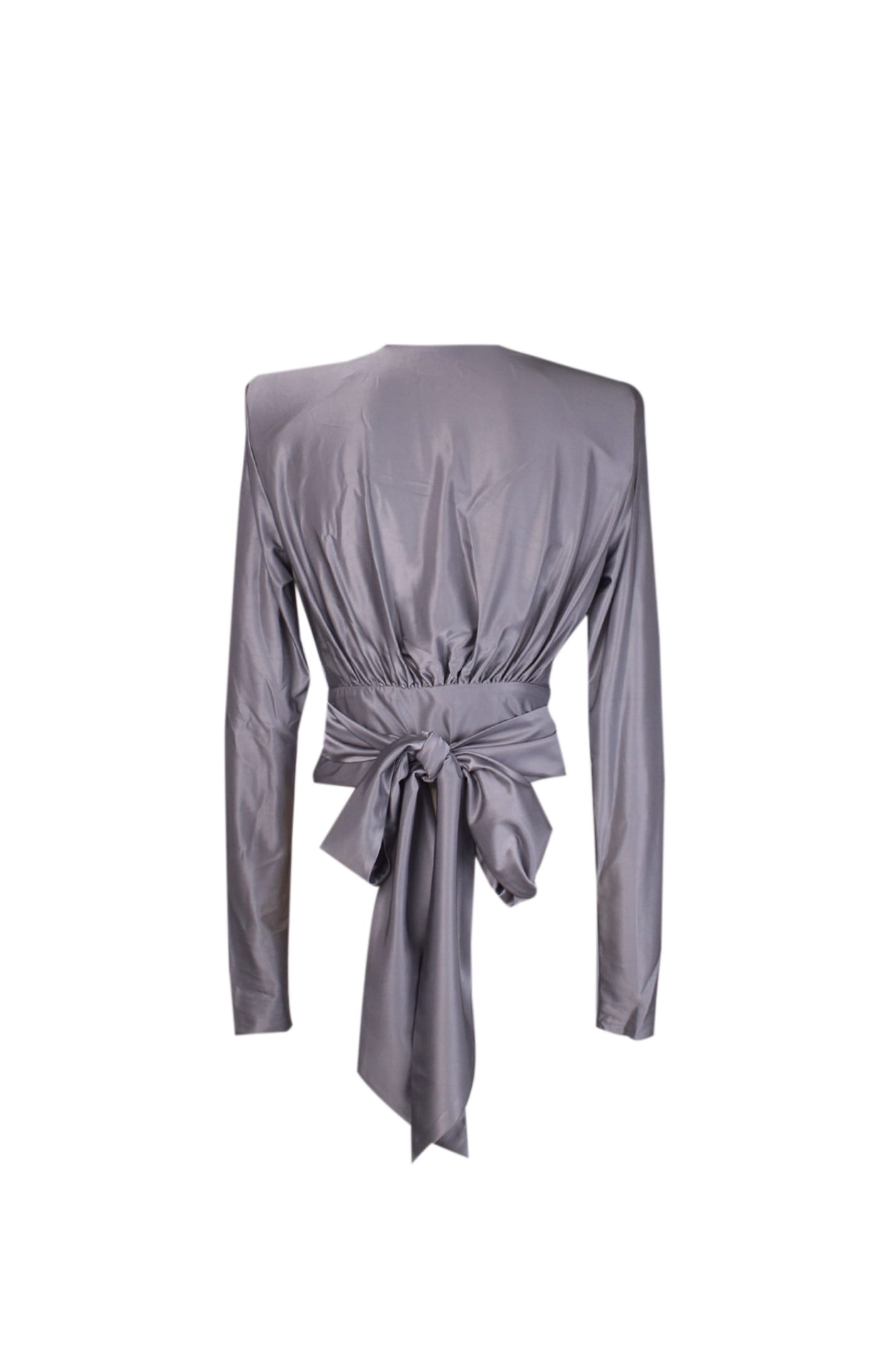 Shop Alexandre Vauthier Top In Silver