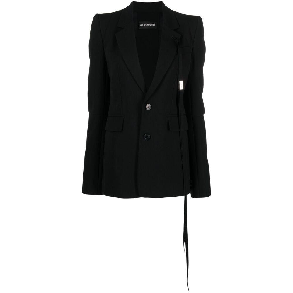 Ann Demeulemeester Tassle Detailed Jacket In Black