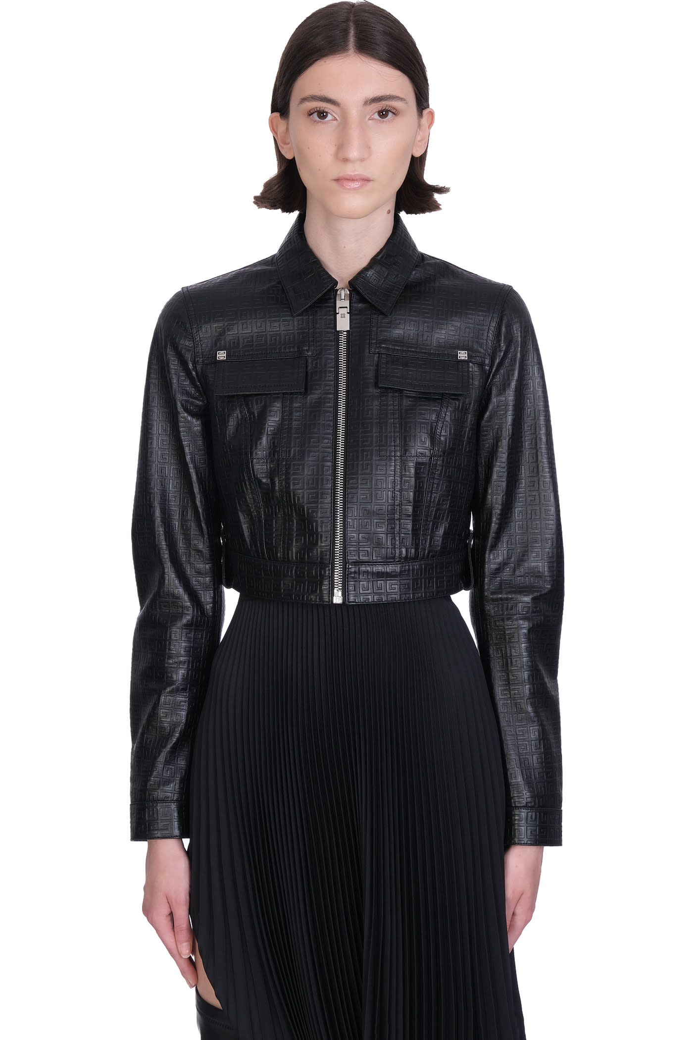 Givenchy Leather Jacket In Black Leather | Coshio Online Shop