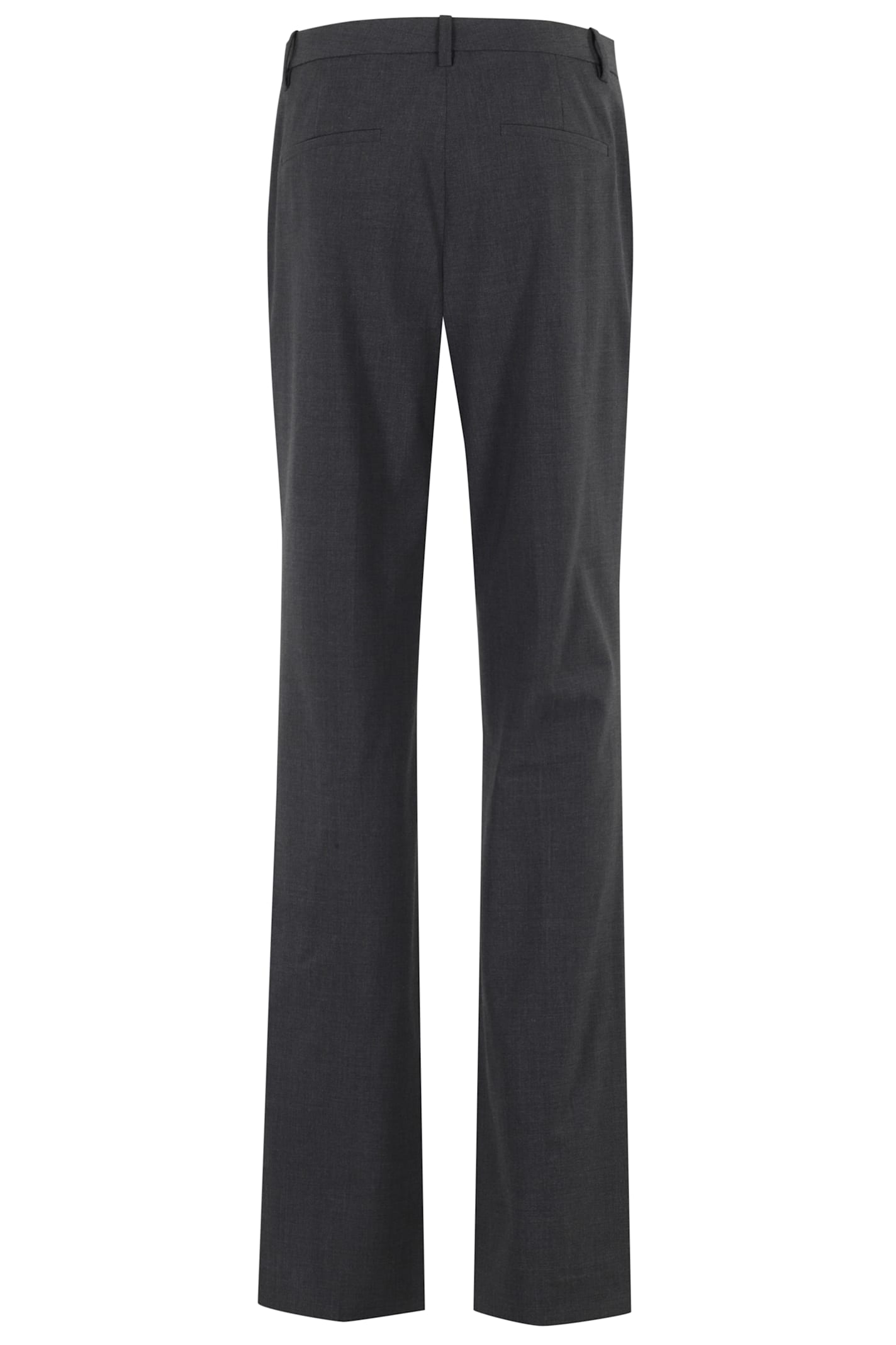 Theory Slim Stretch Wool Flare Leg Pants In Gray