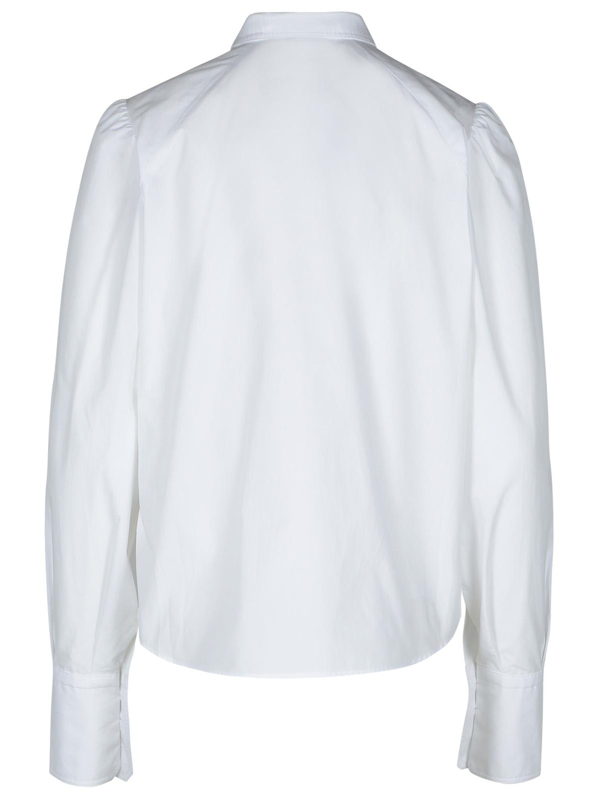 Shop Patou Ascot White Cotton Blouse