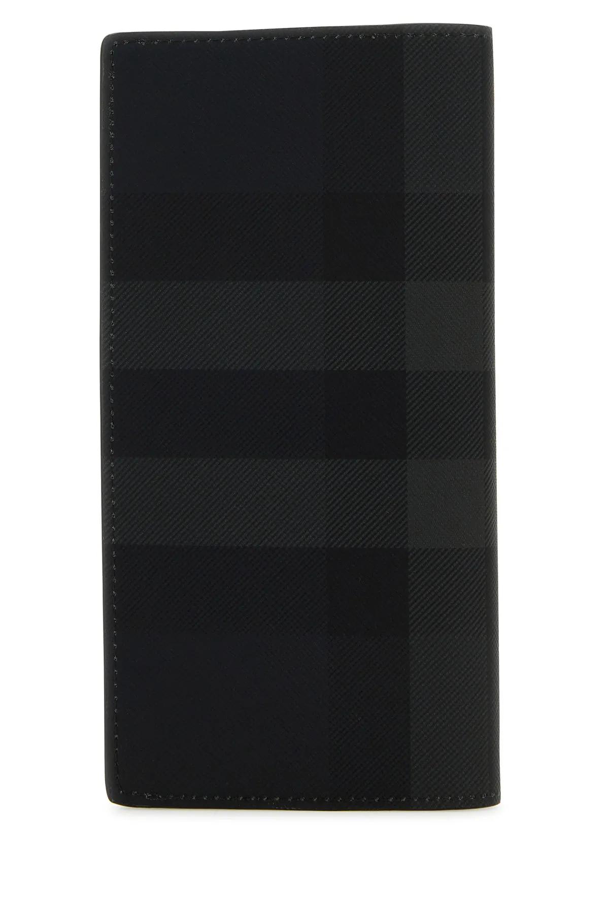 Shop Burberry Printed E-canvas Wallet In Black/grey