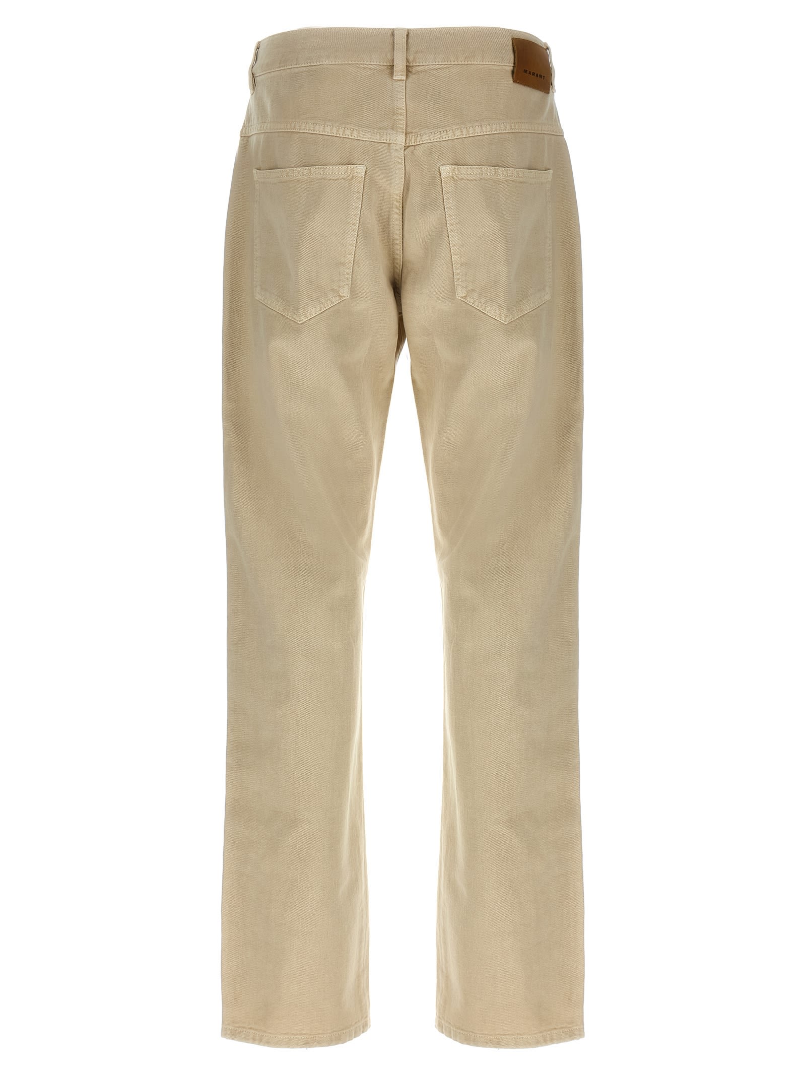 Isabel Marant Straight Leg Trousers Pockets In Brown