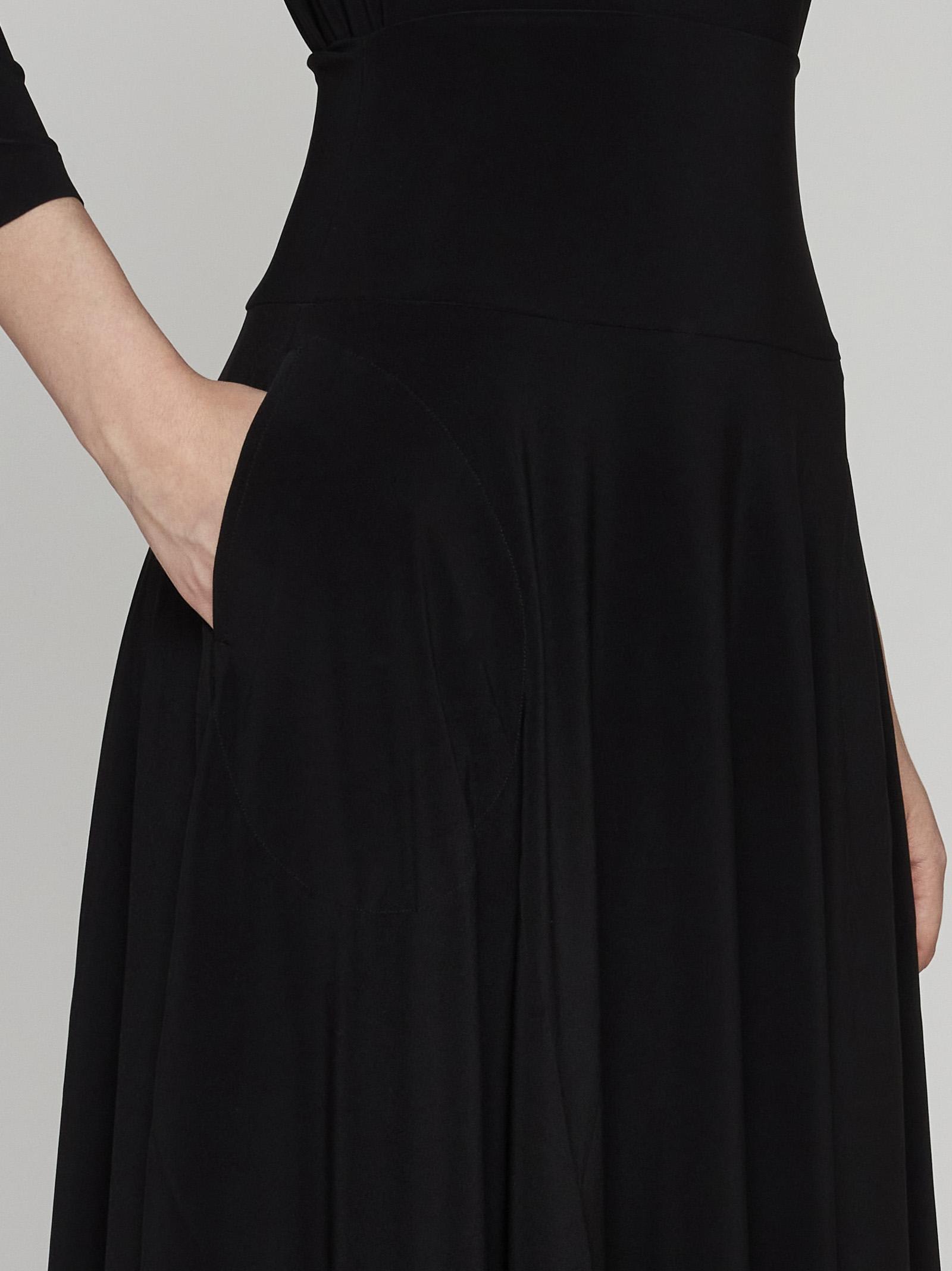 Shop Norma Kamali Jersey Skirt In Black