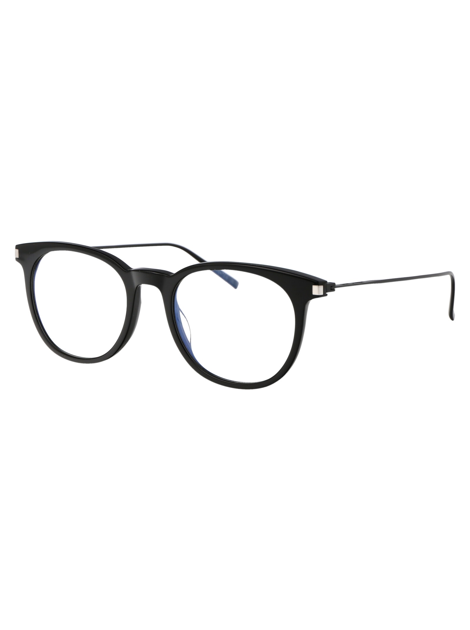 Shop Saint Laurent Sl 579 Glasses In 001 Black Black Transparent
