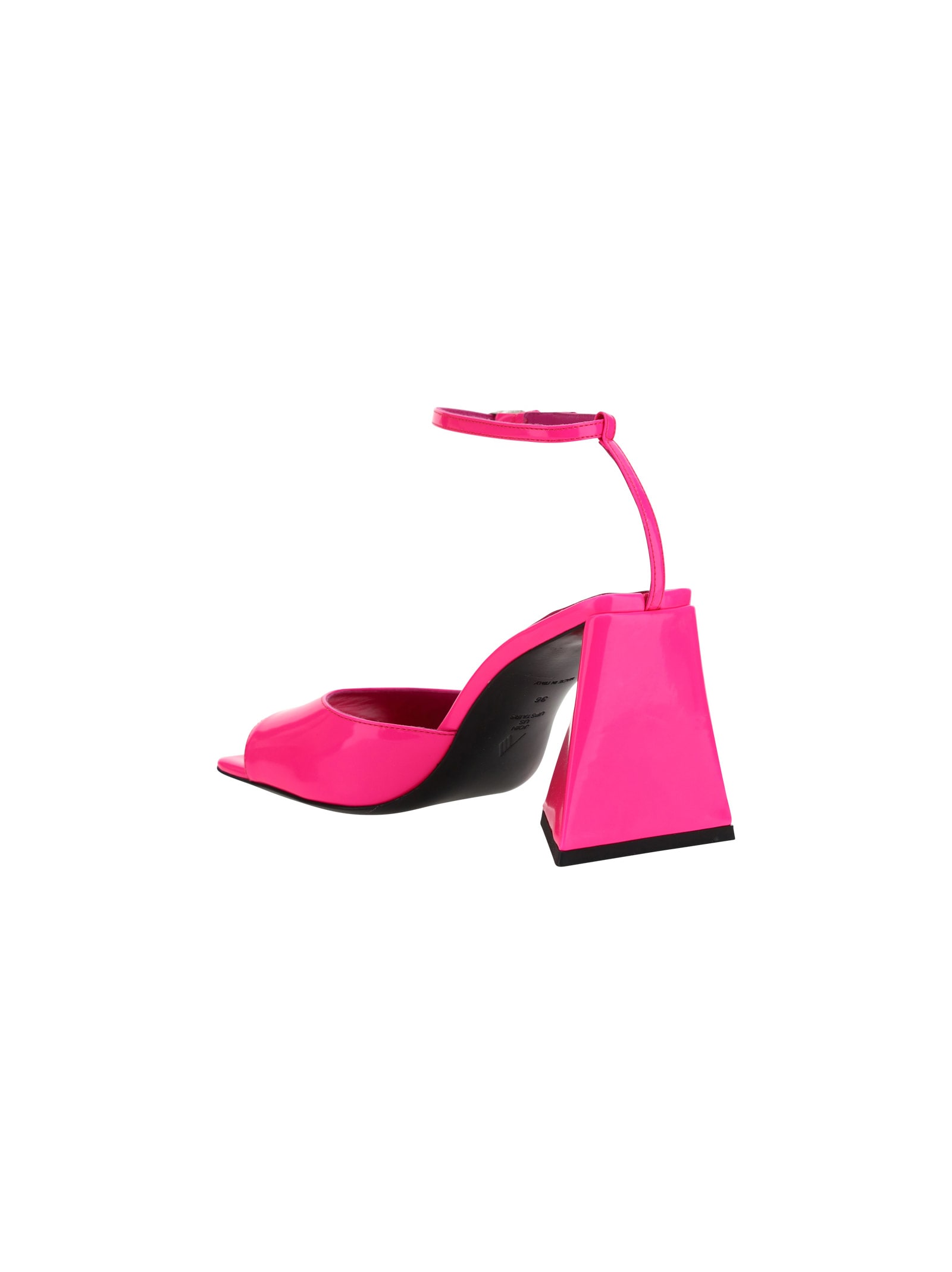 Shop Attico Piper Sandals In Fluo Pink
