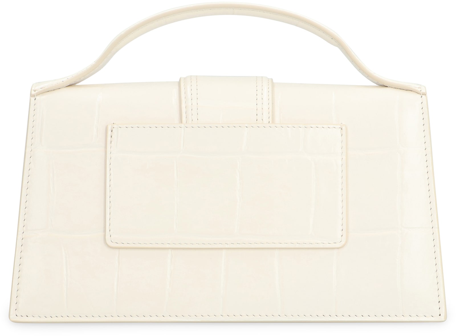 Shop Jacquemus Le Grand Bambino Leather Handbag In White