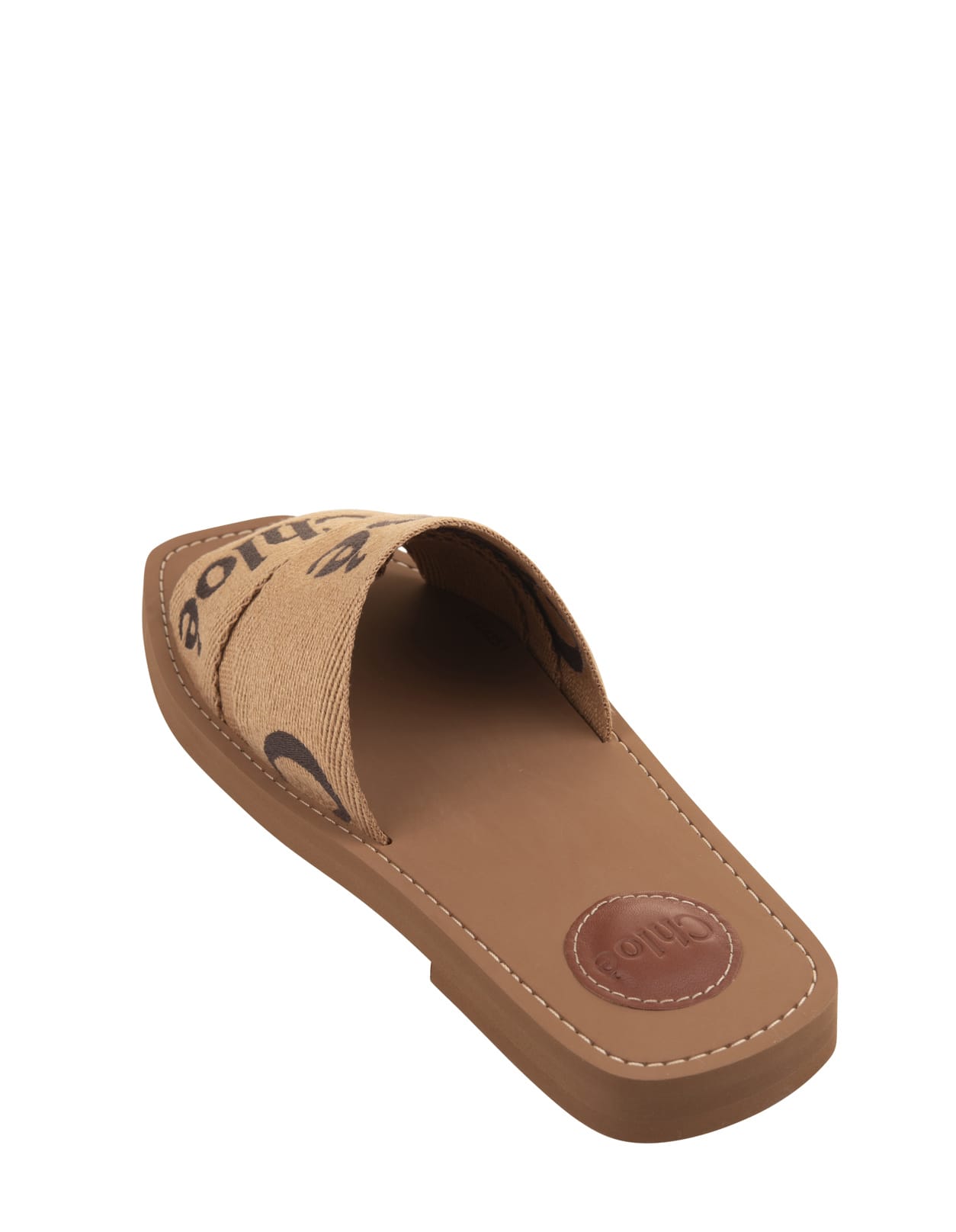 Shop Chloé Woody Flat Sabots In Dark Tan In Brown