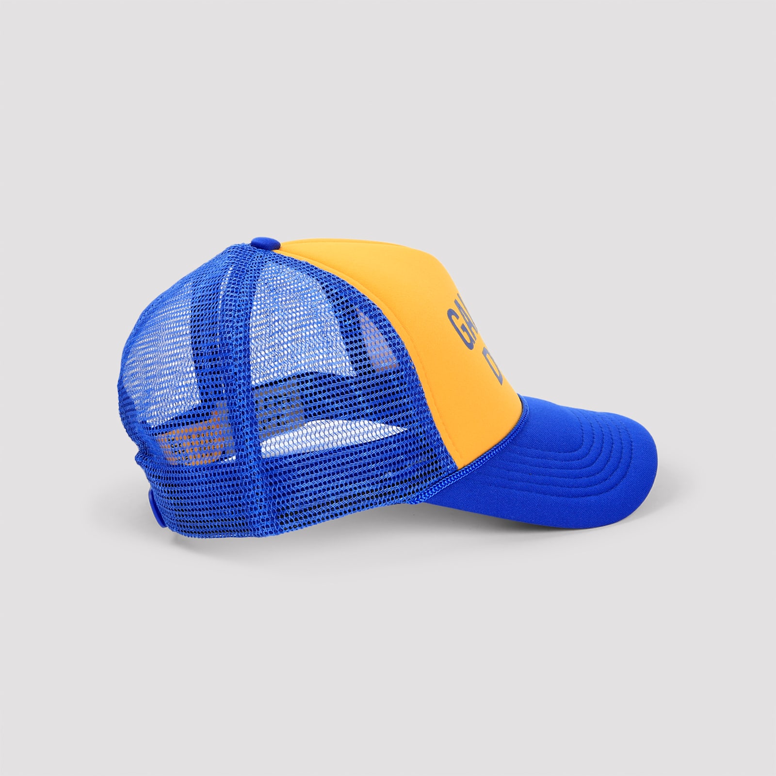 Shop Gallery Dept. Gd Logo Trucker Hat In Ylnv Yellow Navy