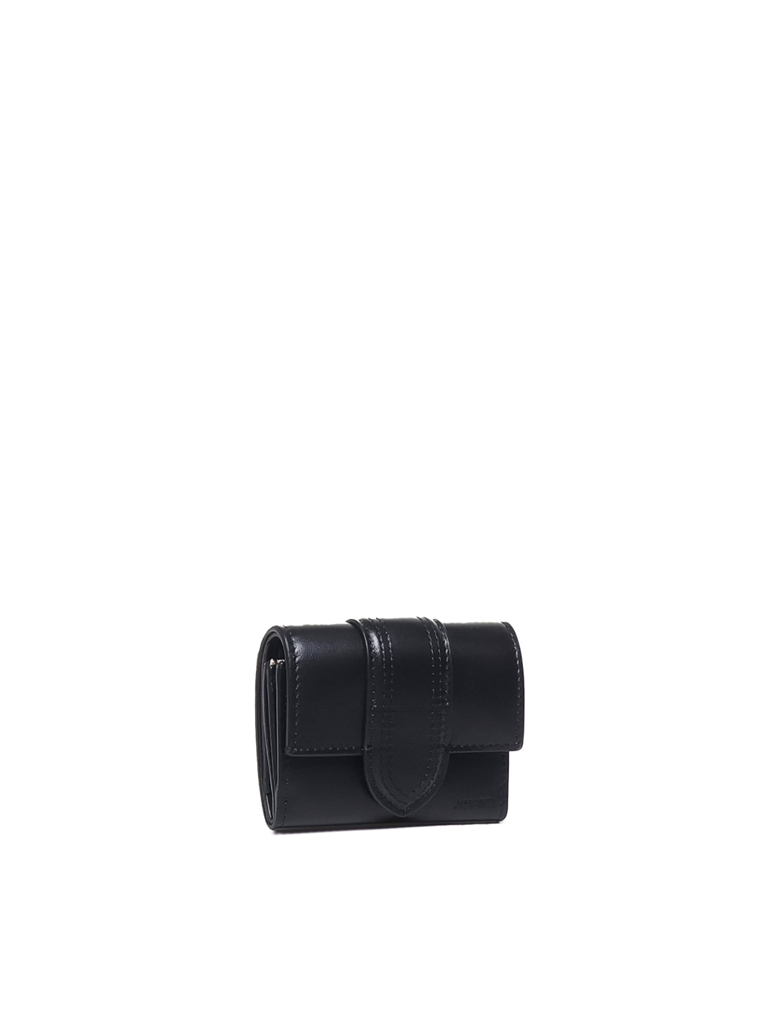 Shop Jacquemus Le Bambino Wallet In Calfskin In Black