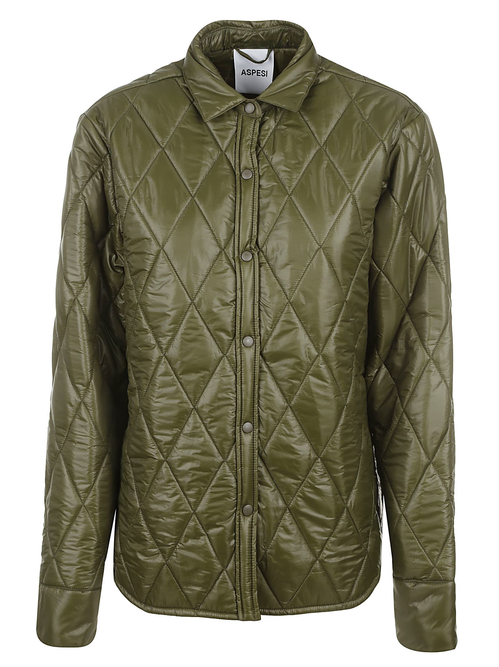 ASPESI QUILTED BUTTONED PADDED JACKET