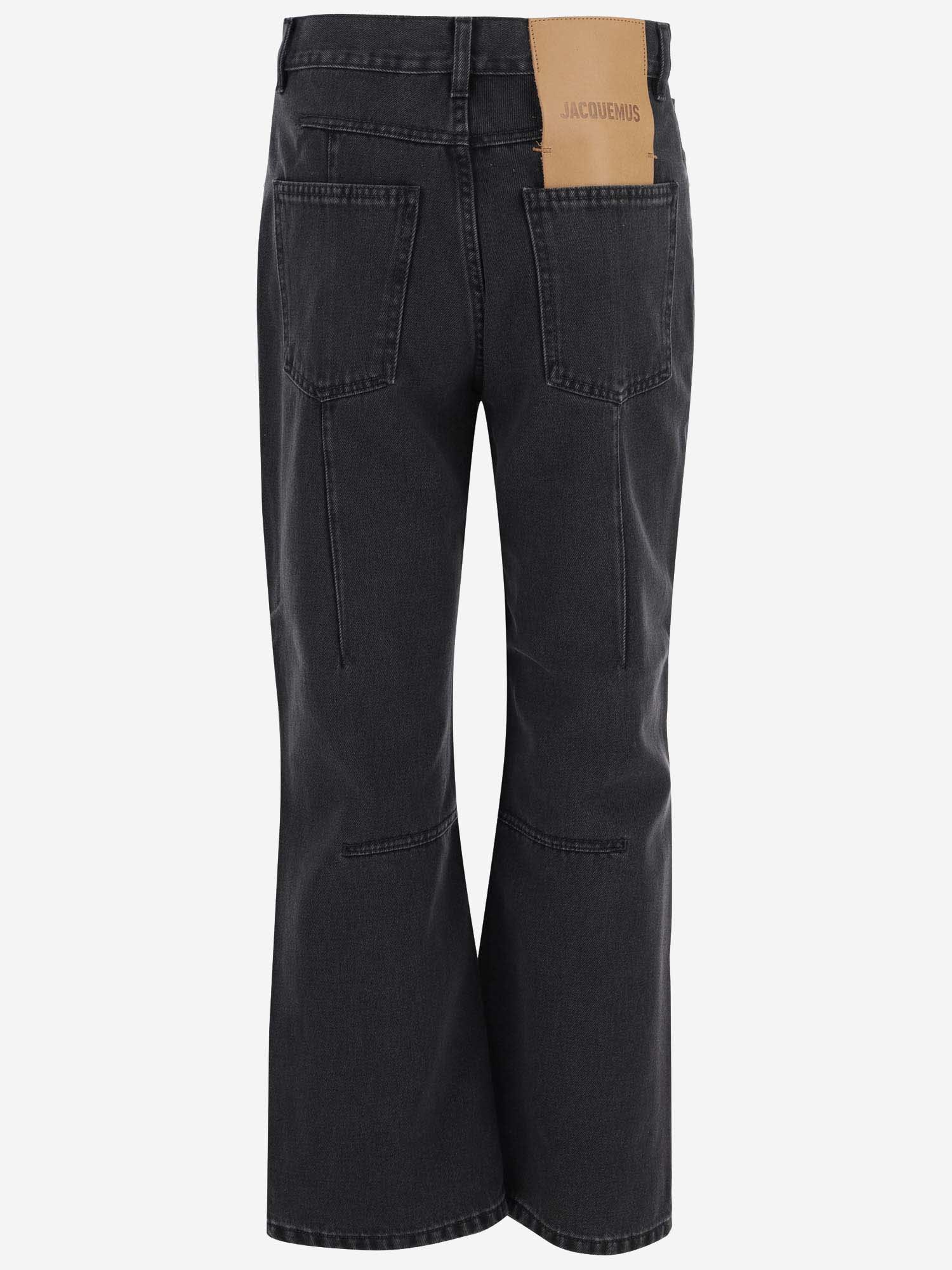 Shop Jacquemus Le De-nîmes Court Jeans In Black