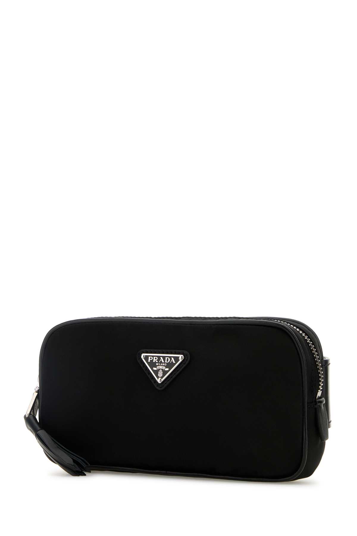Prada Black Re-nylon Belt Bag In Nero