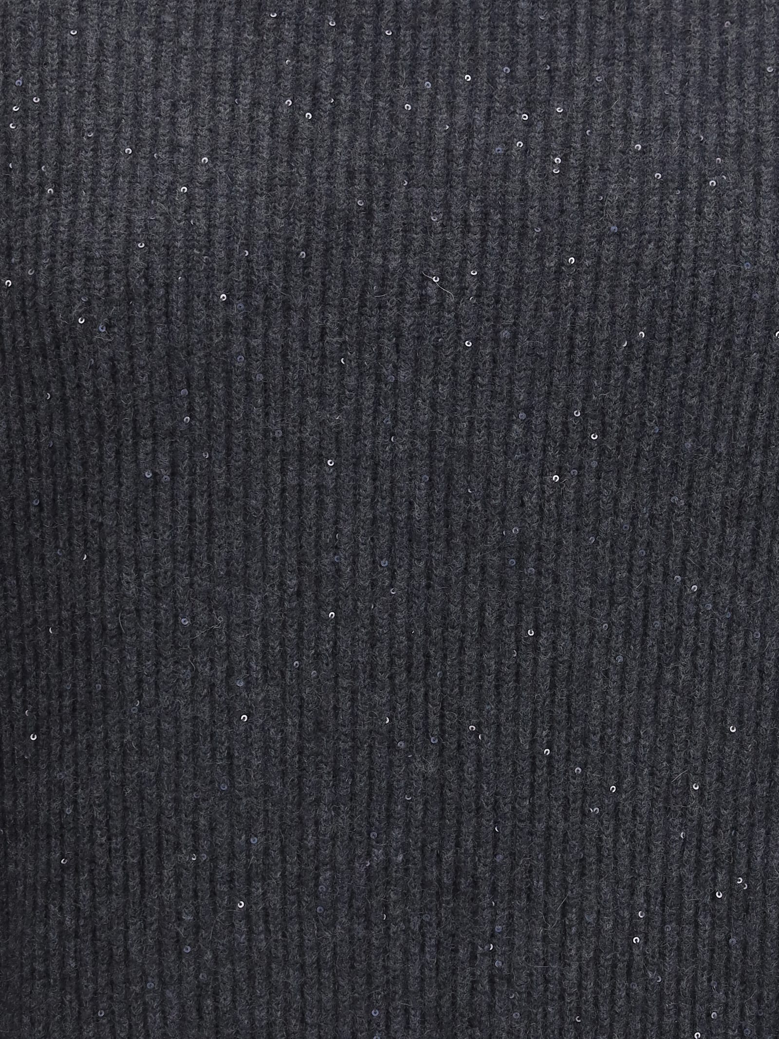 Fabiana Filippi Sleeveless Wool Sweater With Sequins In Gray