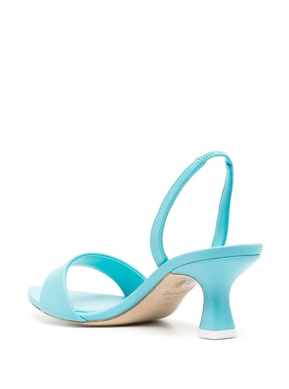 Shop 3juin Orchid Light Blue Pointed Sandals In Leather Woman