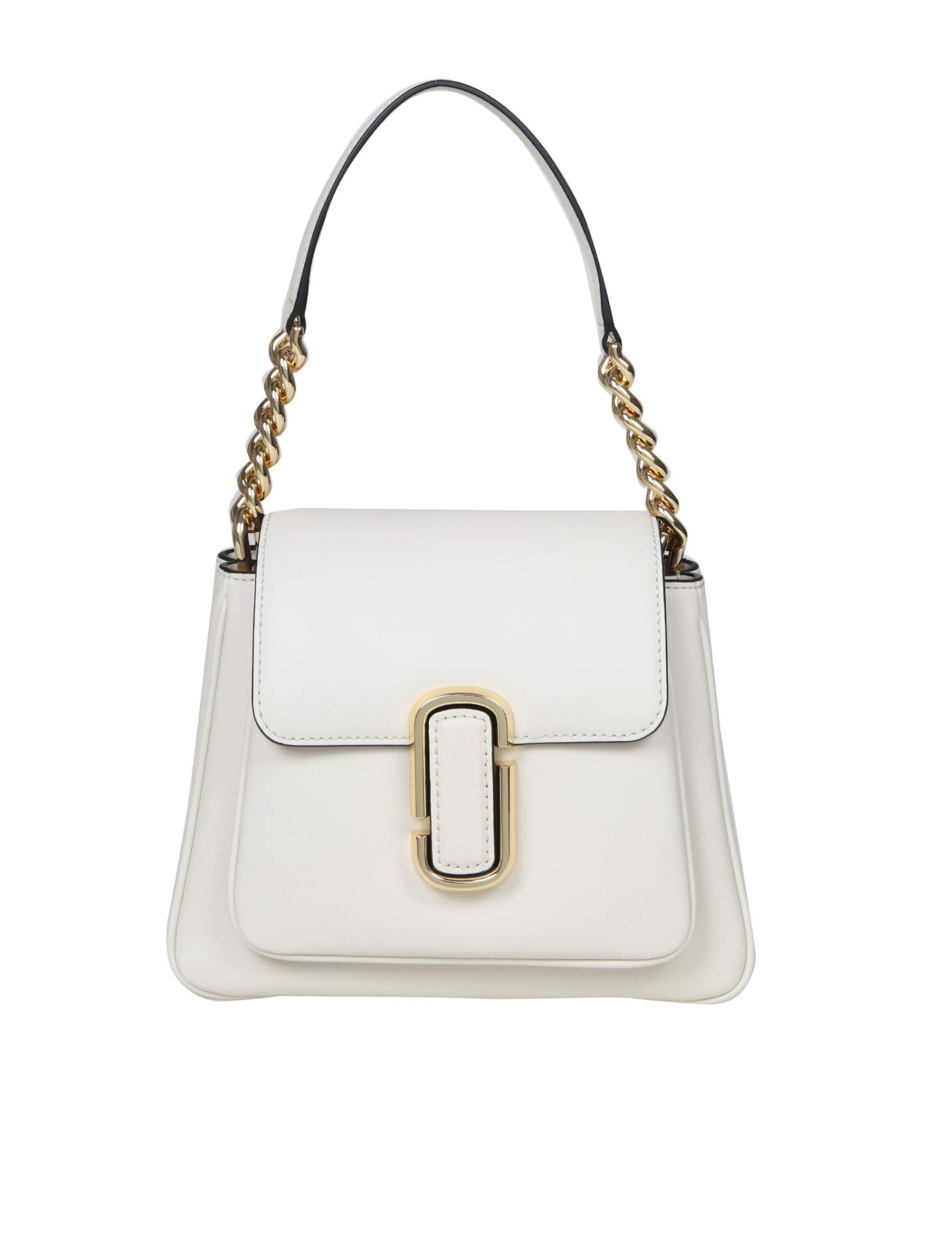 Marc Jacobs The Chain Leather Satchel Bag In White