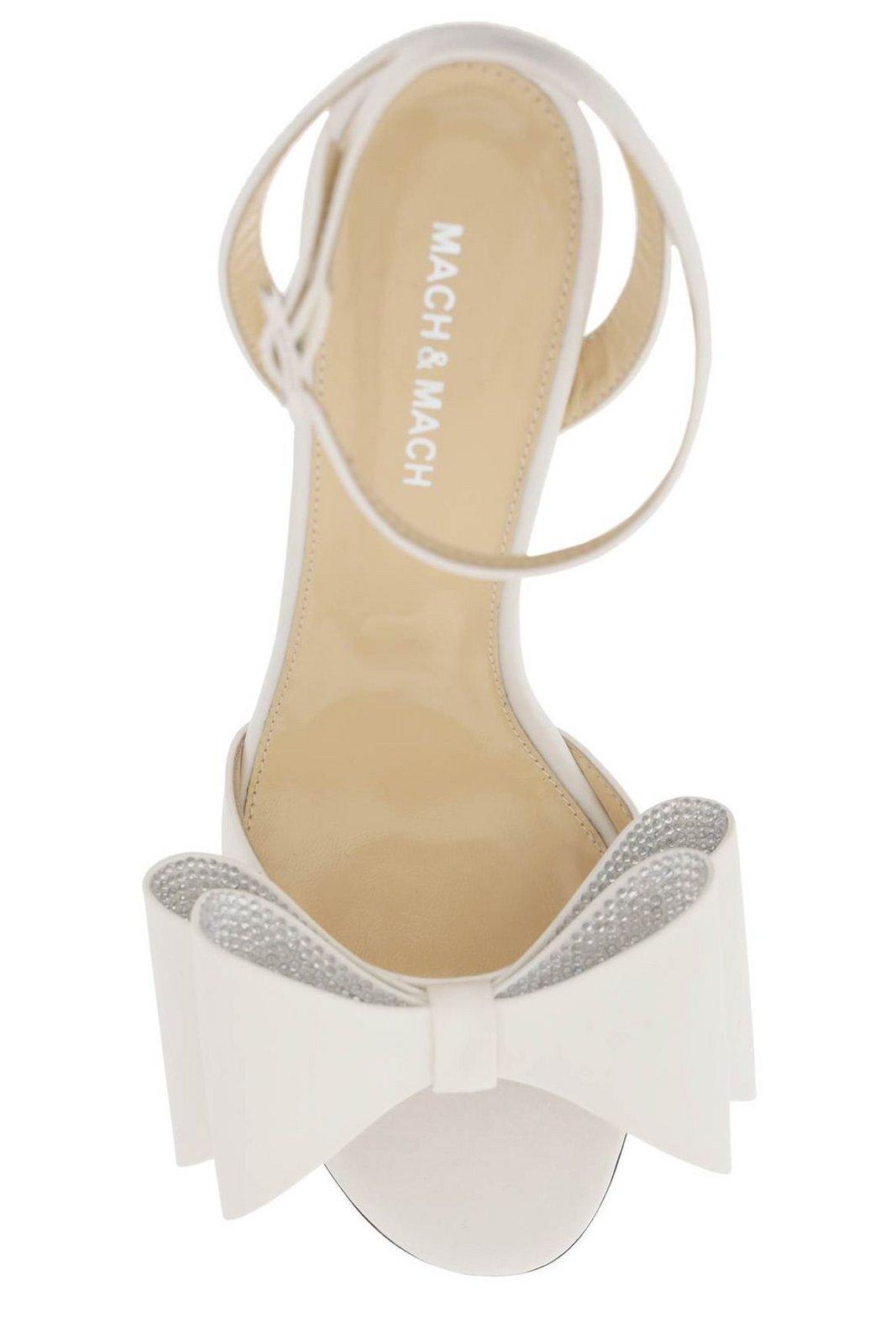 Shop Mach &amp; Mach Le Cadeau Double-bow Sandals In White