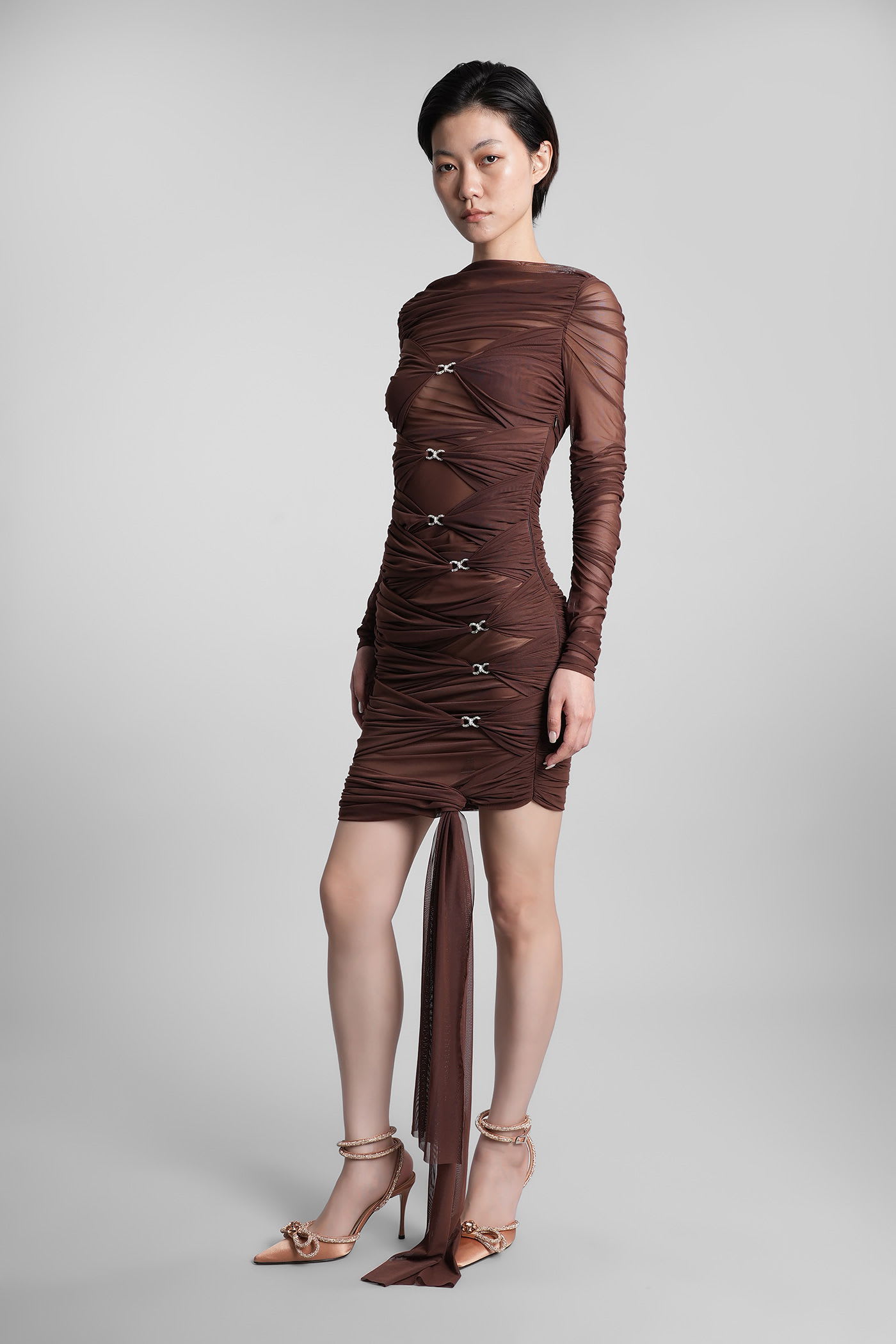 Mach & Mach In Brown Polyester In Brown