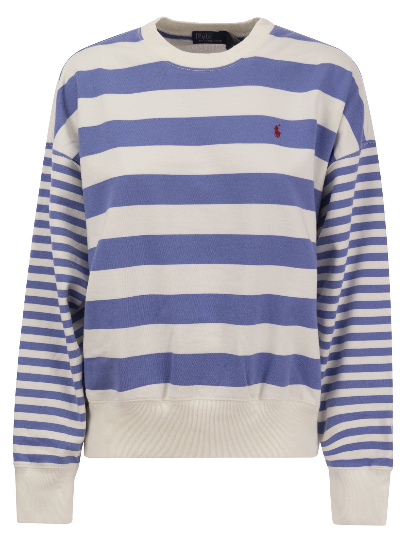 Crew-neck Sweatshirt With Stripes