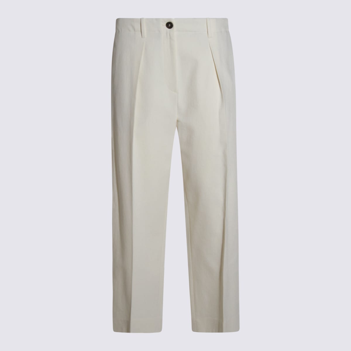 Brunello Cucinelli White Cotton Pants