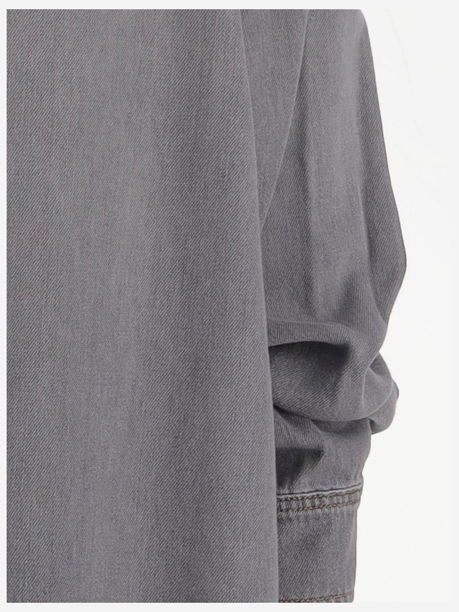 Darkpark Casual Denim Shirt Adjustable Cuffs In Gold