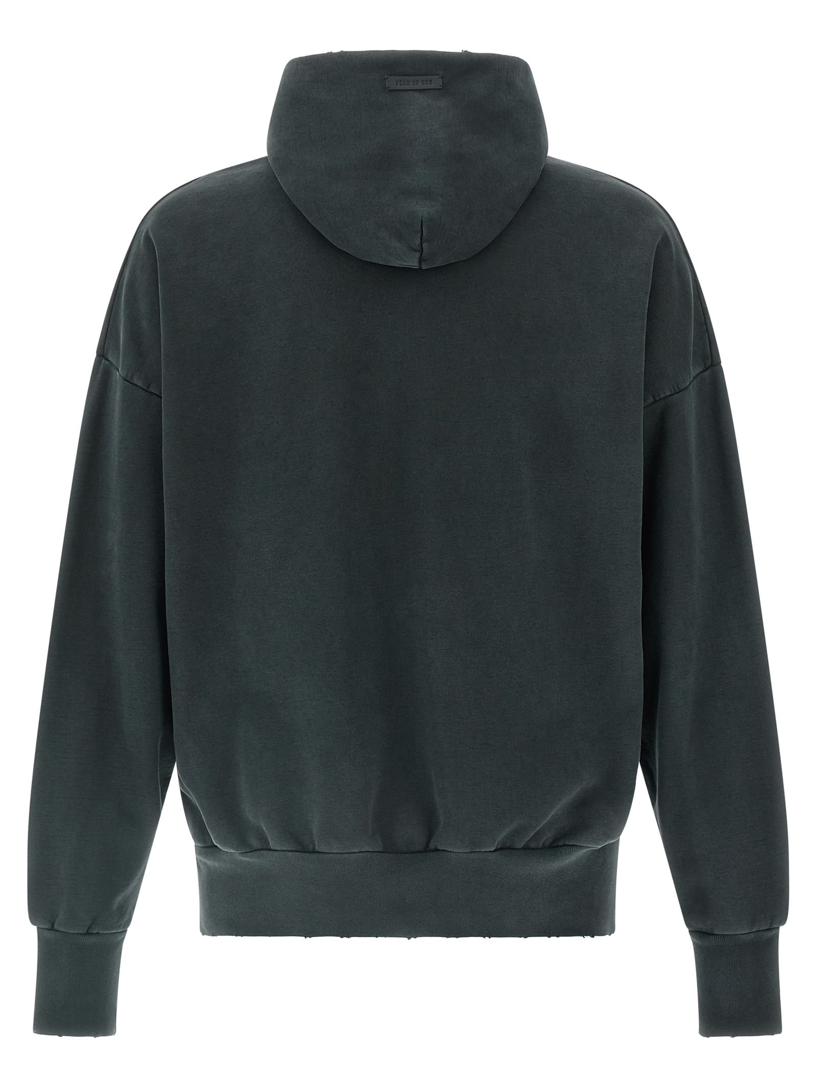 Fear Of God Logo-print Cotton-jersey Hoodie In Black