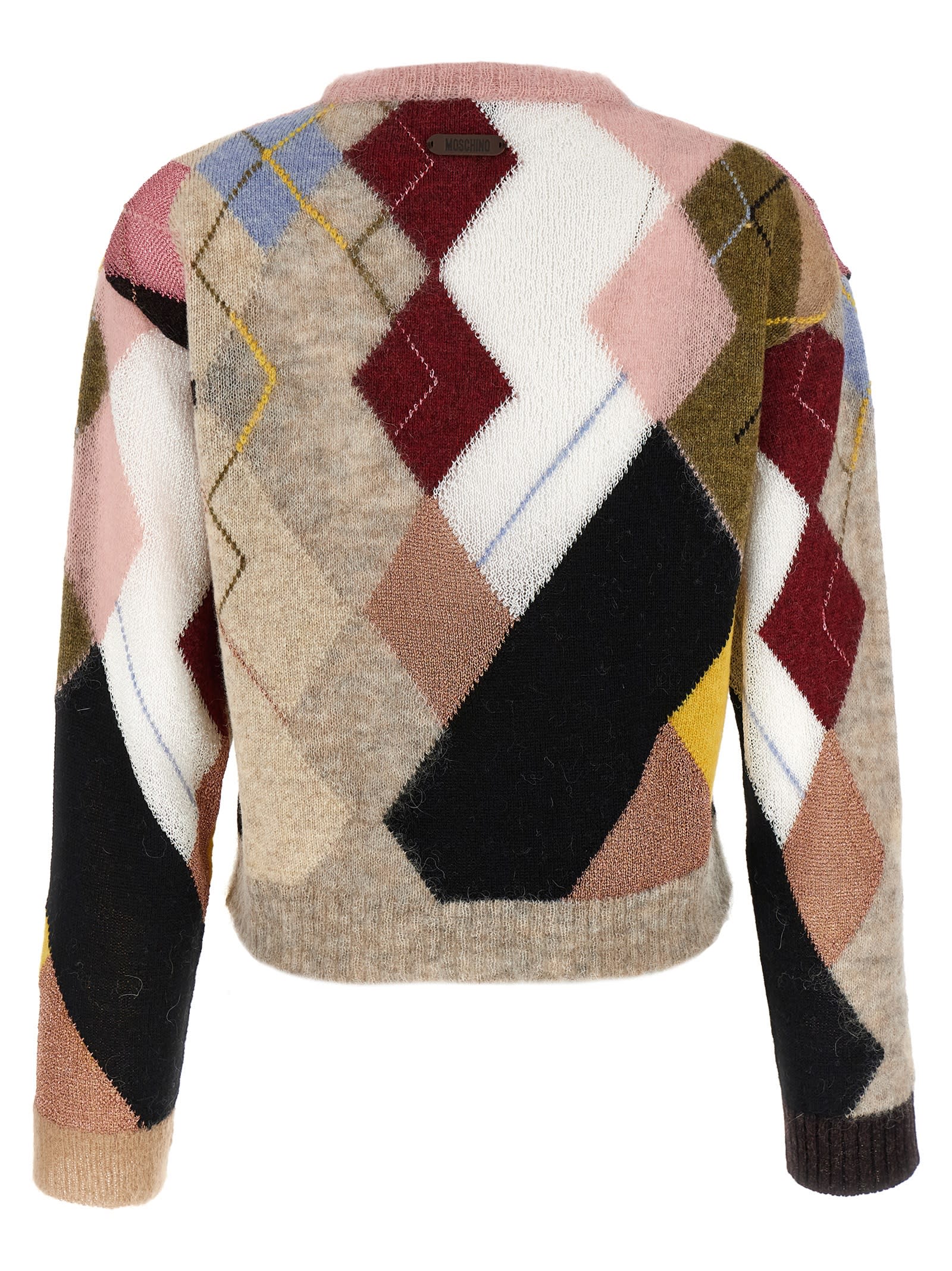 Moschino Knitwear Crew Neck Long Sleeves Soft Texture In Multi