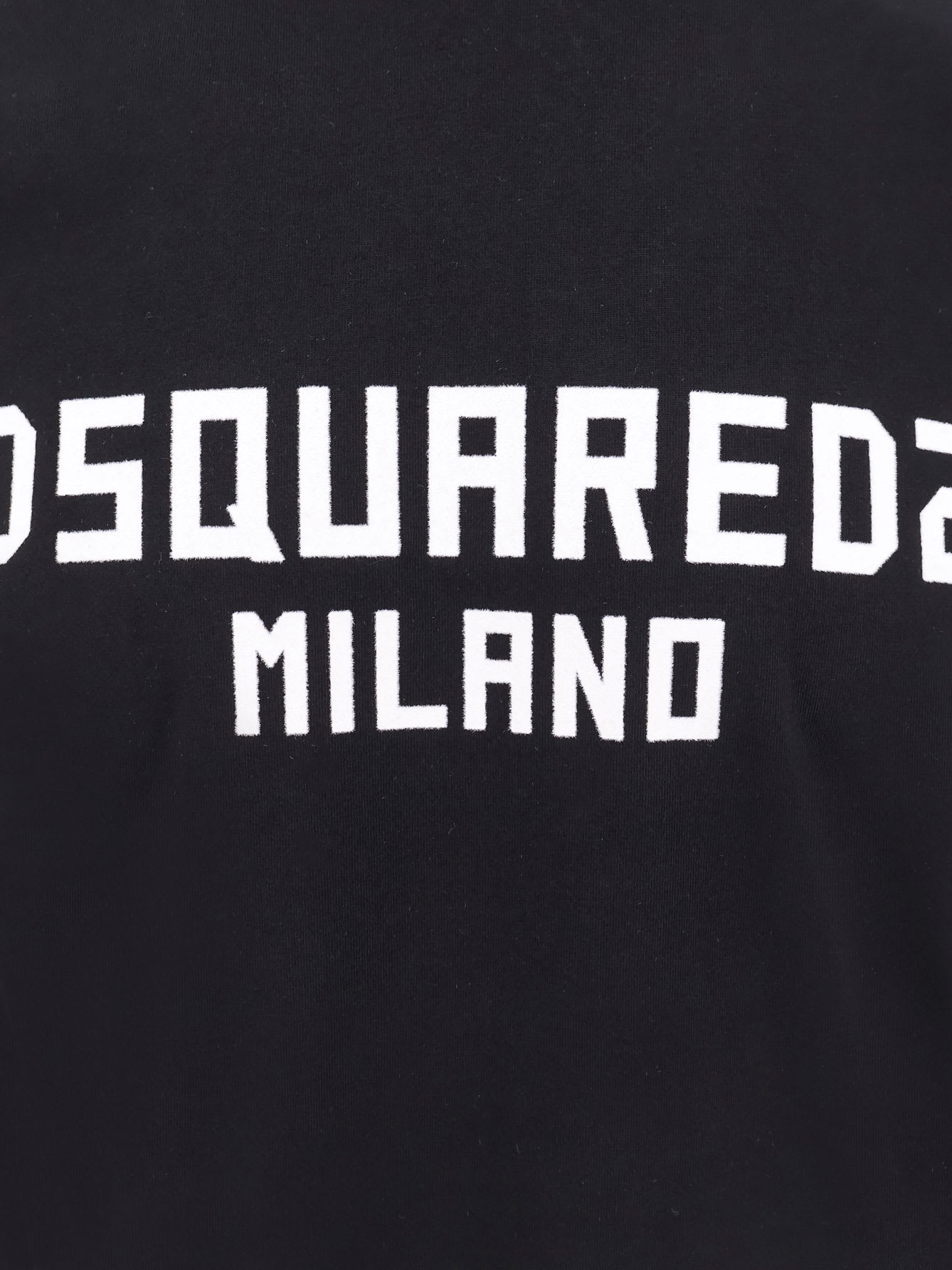 Dsquared2 Black Crewneck T-shirt With Logo Lettering On The Front In Black