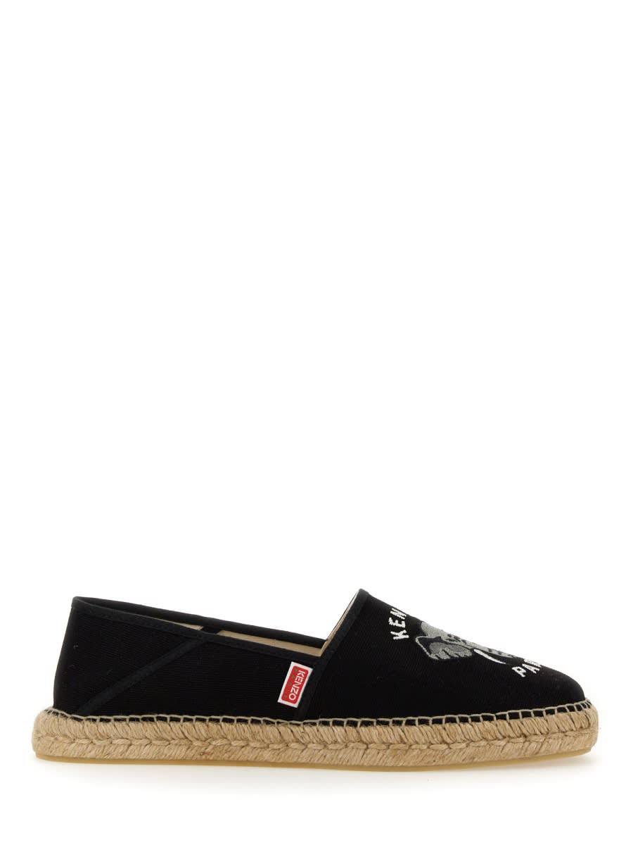Shop Kenzo Espadrille With Logo In Black
