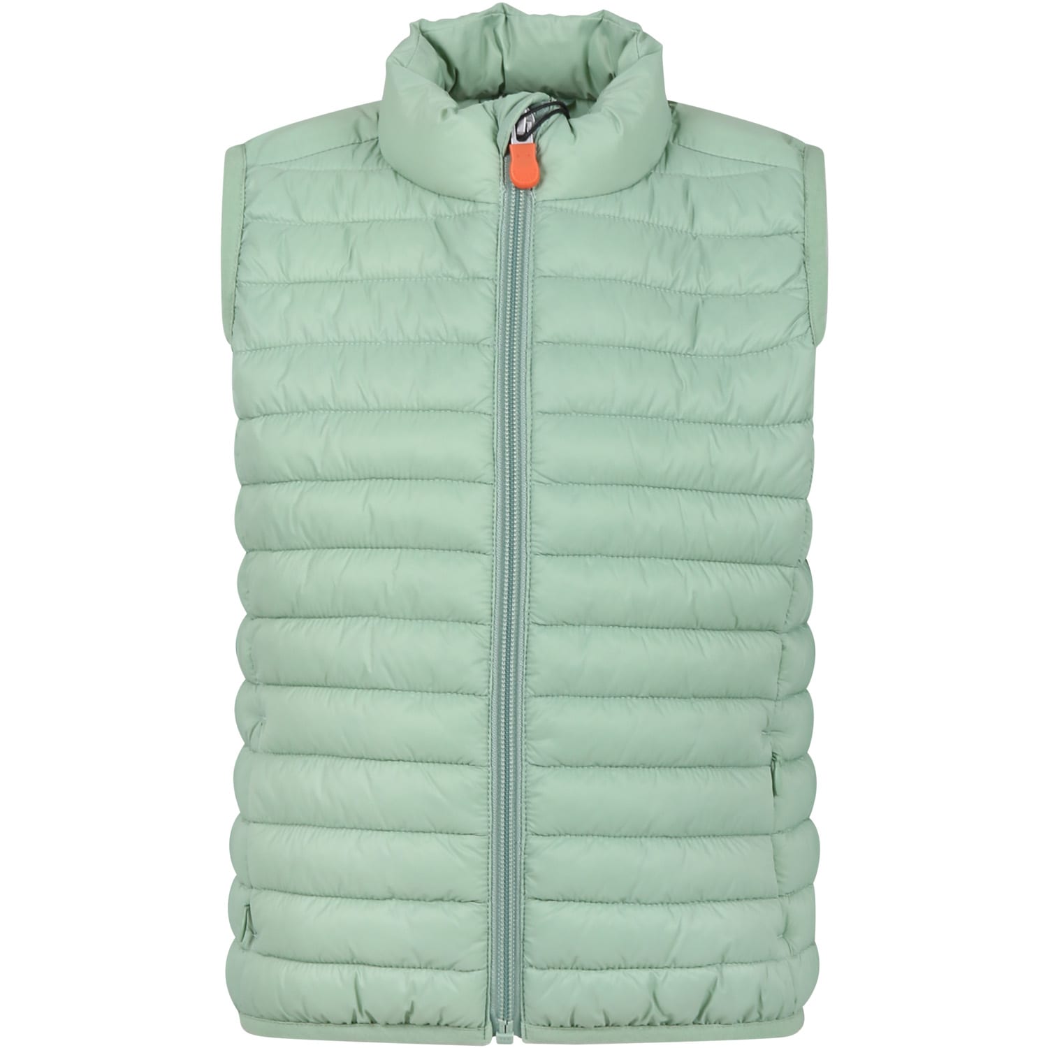 Save The Duck Kids' Green Dolin Vest For Boy With Iconic Logo