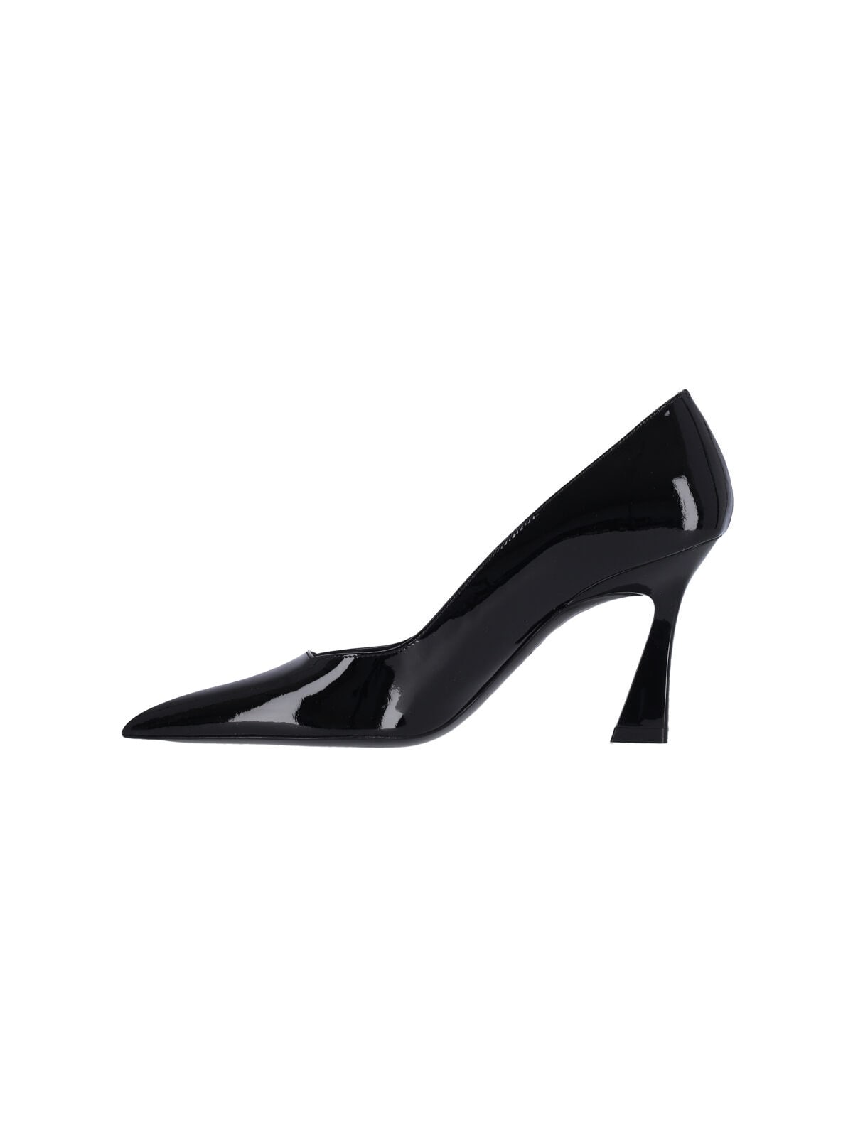 Stuart Weitzman Vinnie 85 Pumps In Black Patent Leather In Black