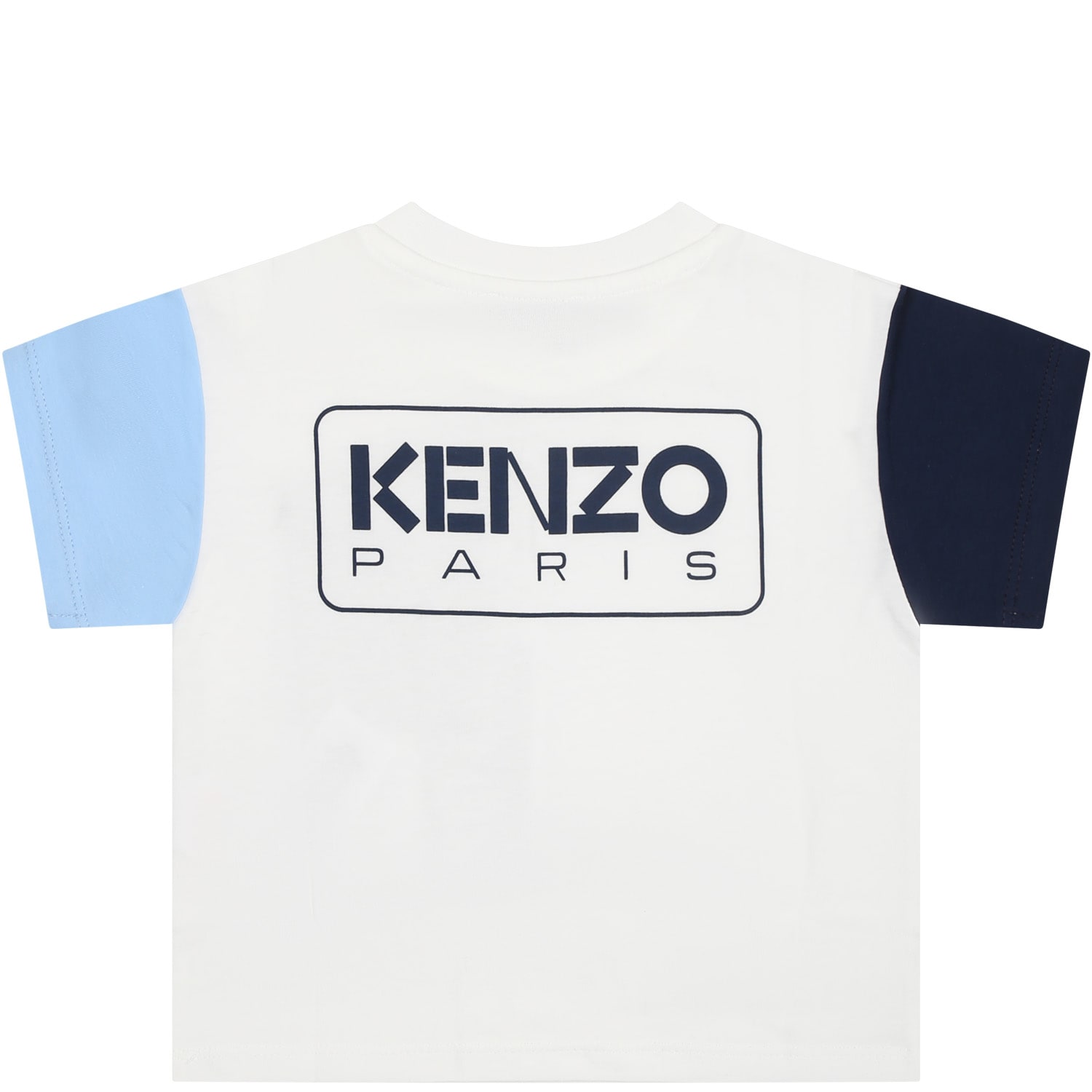 Shop Kenzo Ivory T-shirt For Baby Boy With Logo In White