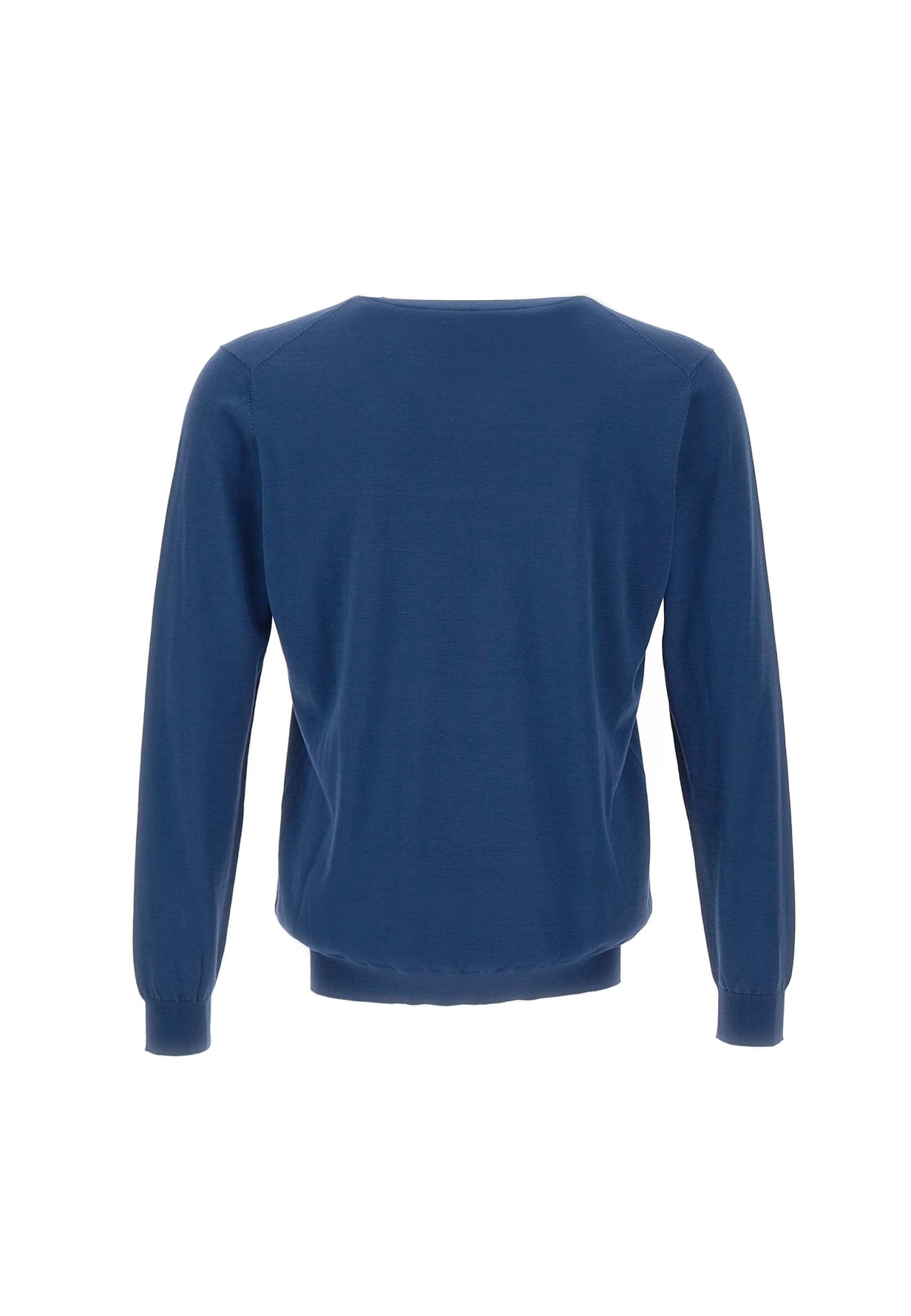 Shop Kangra Cotton And Silk Pullover In Blue