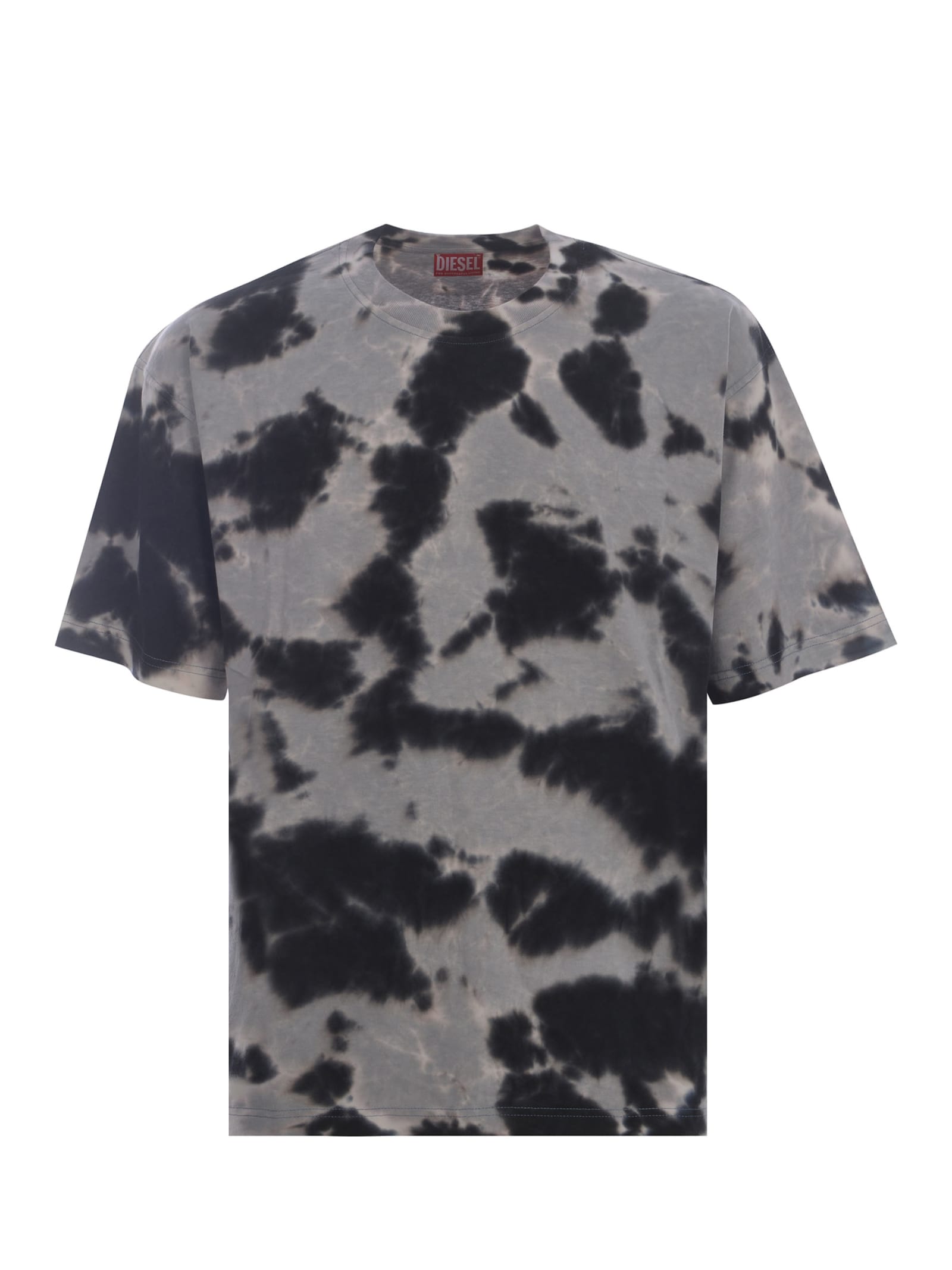 Shop Diesel T-shirt  Boxt Made Of Cotton Jersey In Grigio