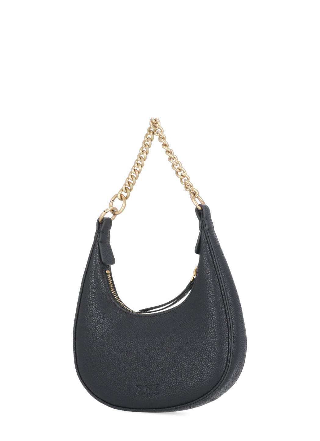 Shop Pinko Brioche Hobo Mini Bag In Black